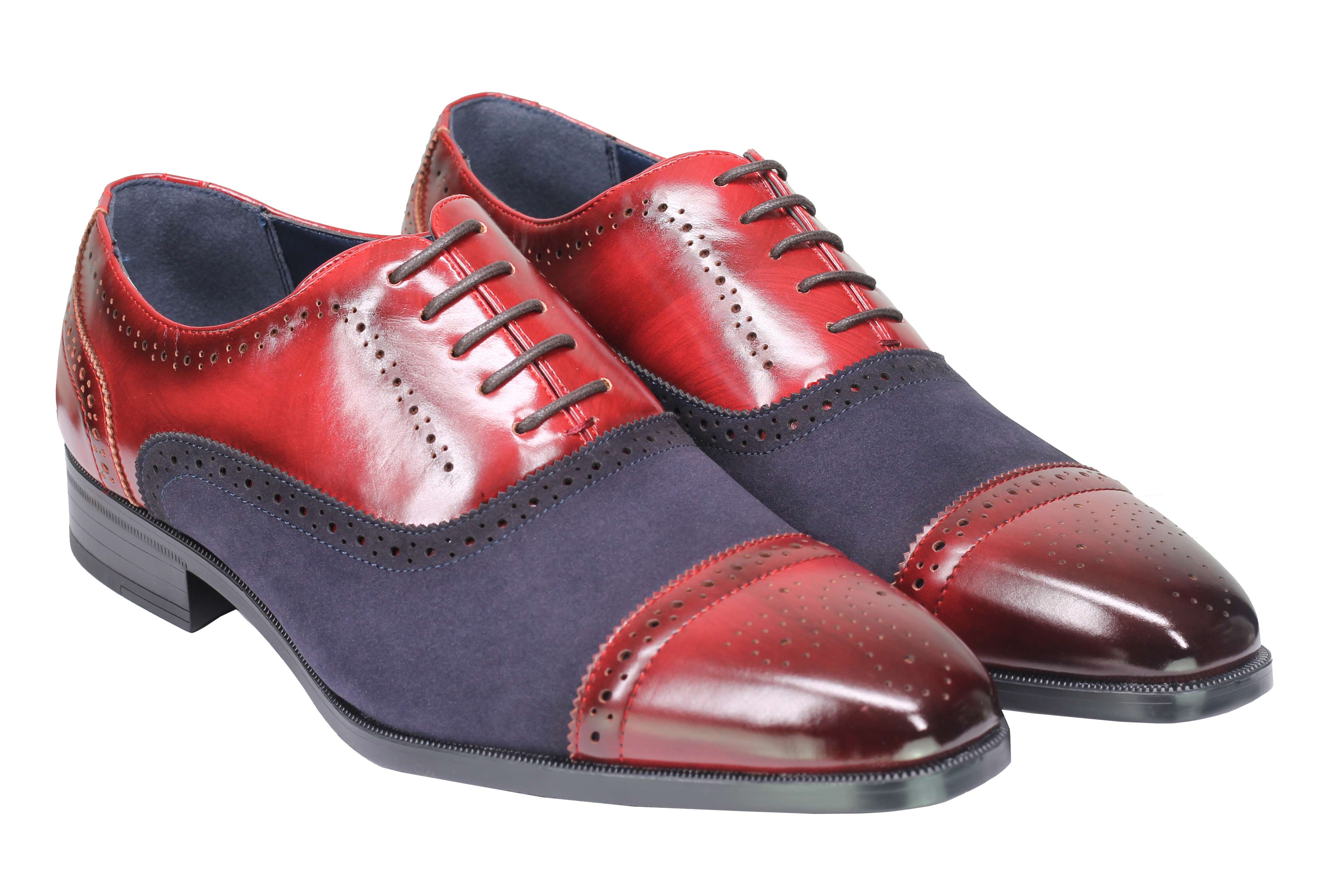 BROGUE - SUEDE & LEATHER OXFORD LACE UP