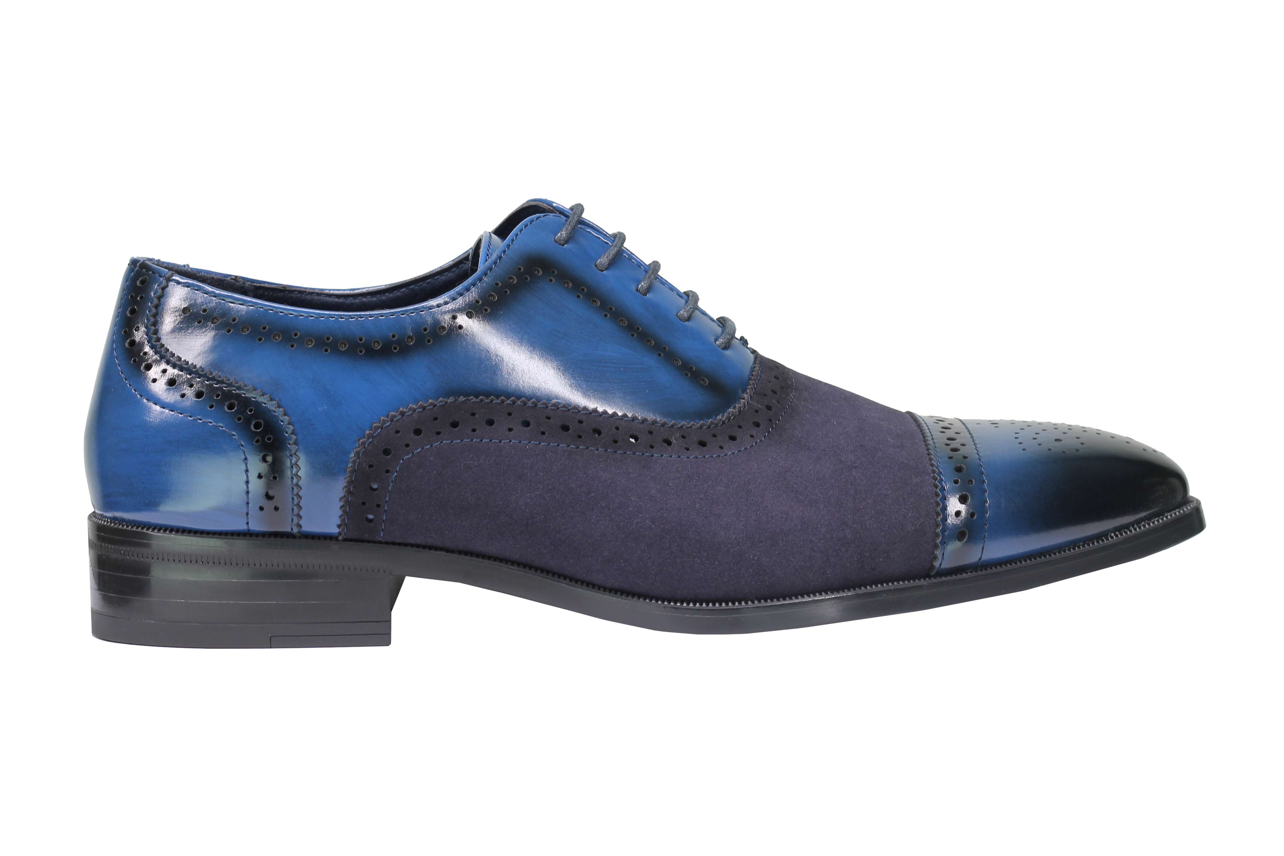 BROGUE - SUEDE & LEATHER OXFORD LACE UP