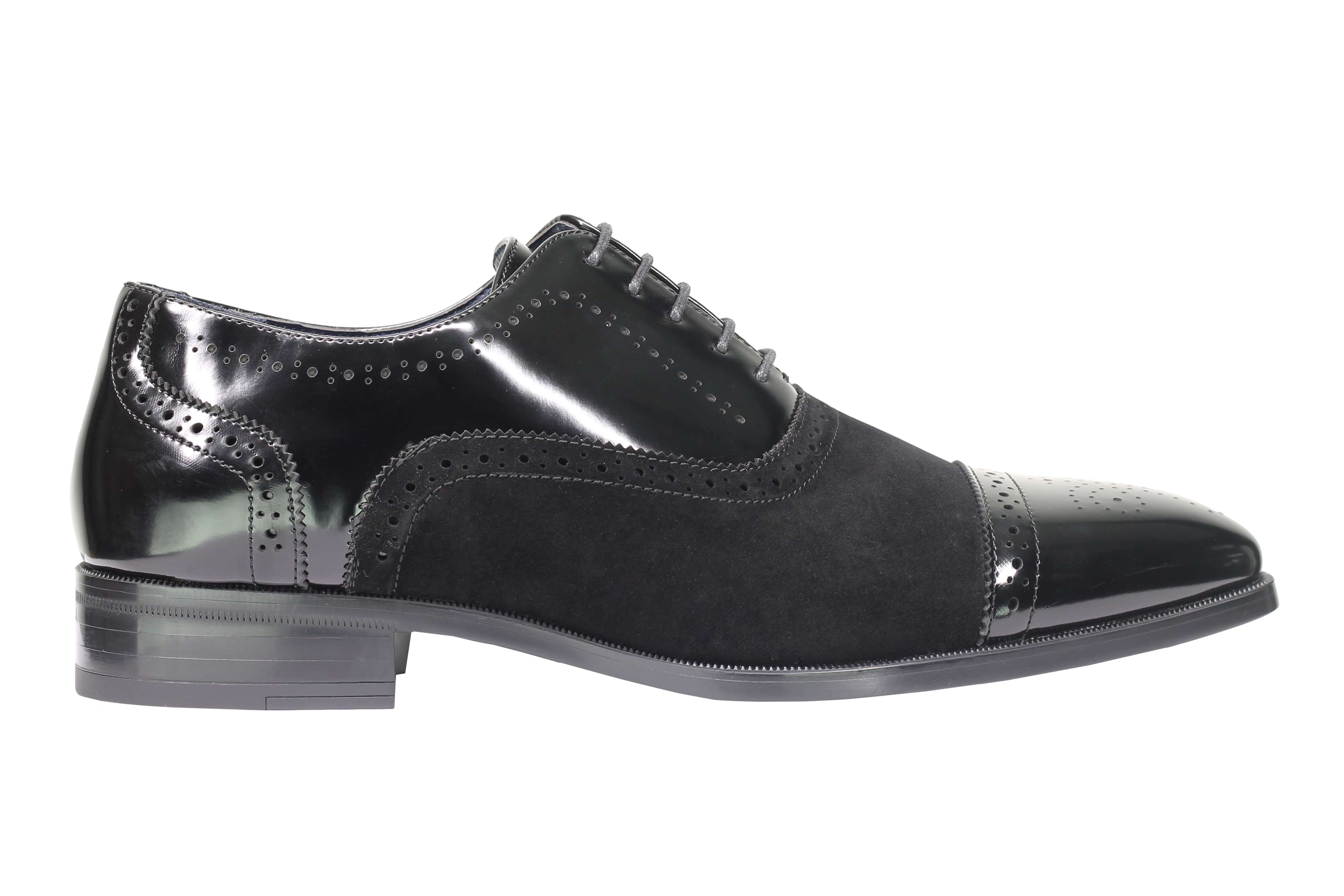 BROGUE - SUEDE & LEATHER OXFORD LACE UP