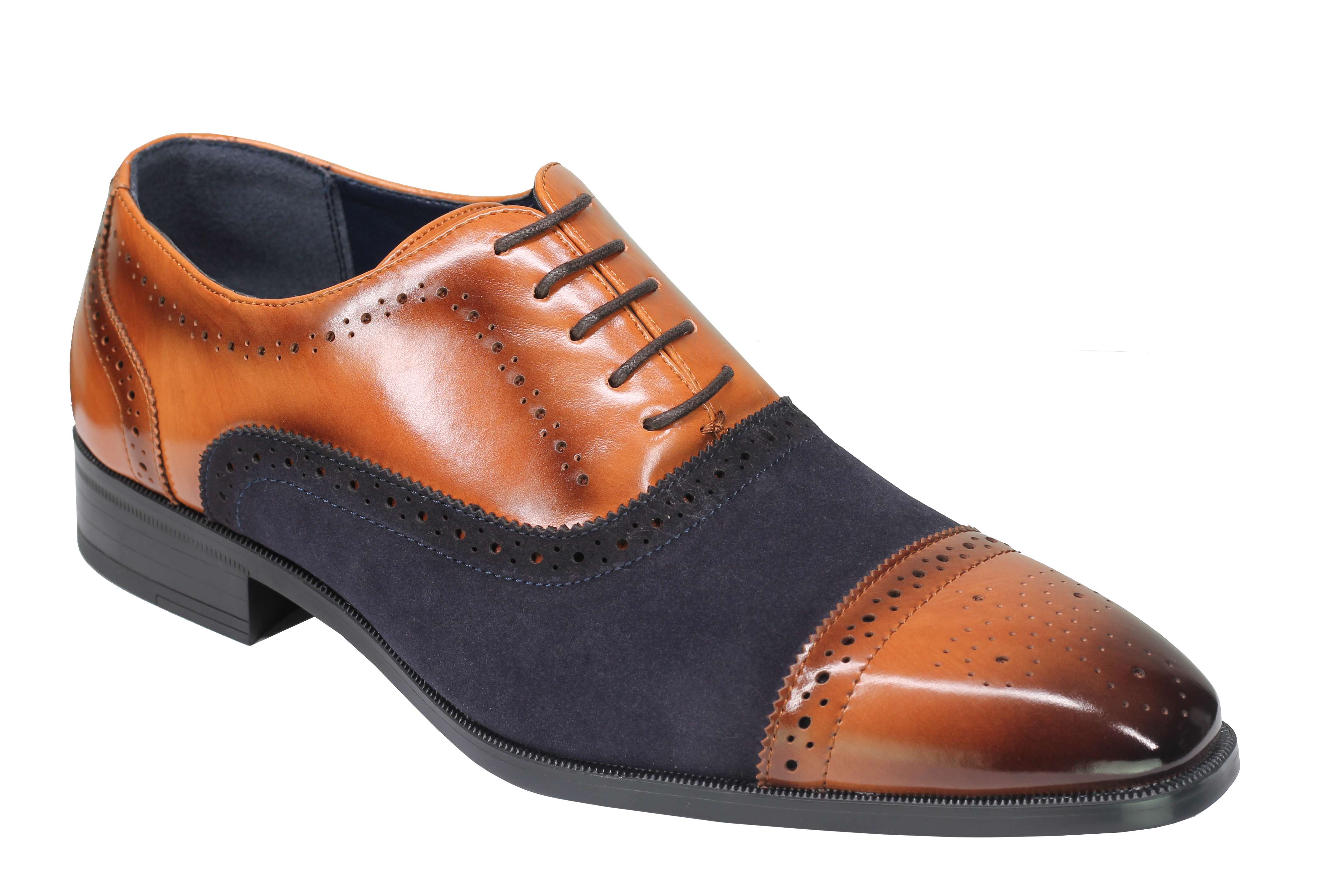 BROGUE - SUEDE & LEATHER OXFORD LACE UP