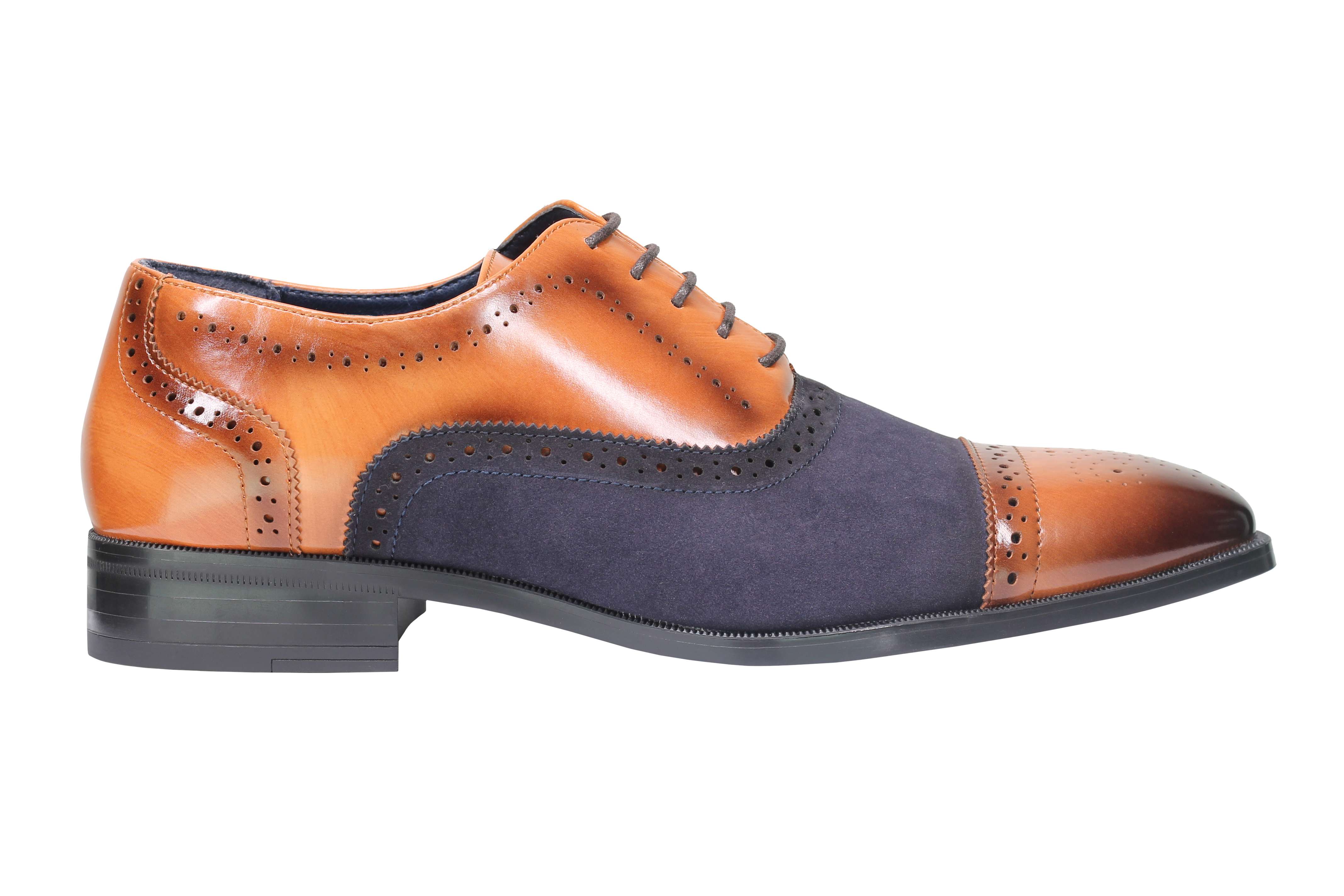 BROGUE - SUEDE & LEATHER OXFORD LACE UP