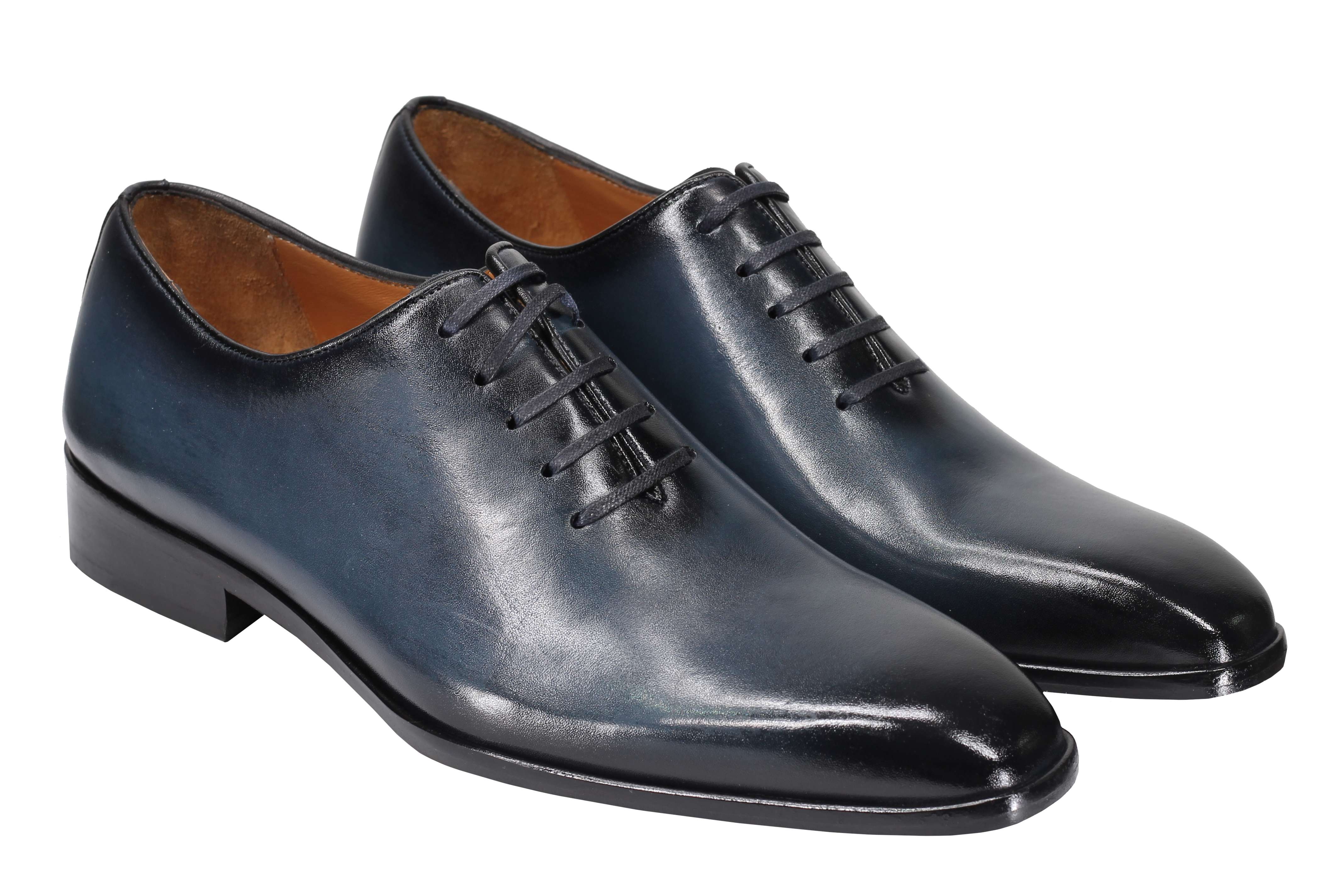 CALF LEATHER WHOLECUT OXFORD LACE UP SHOES