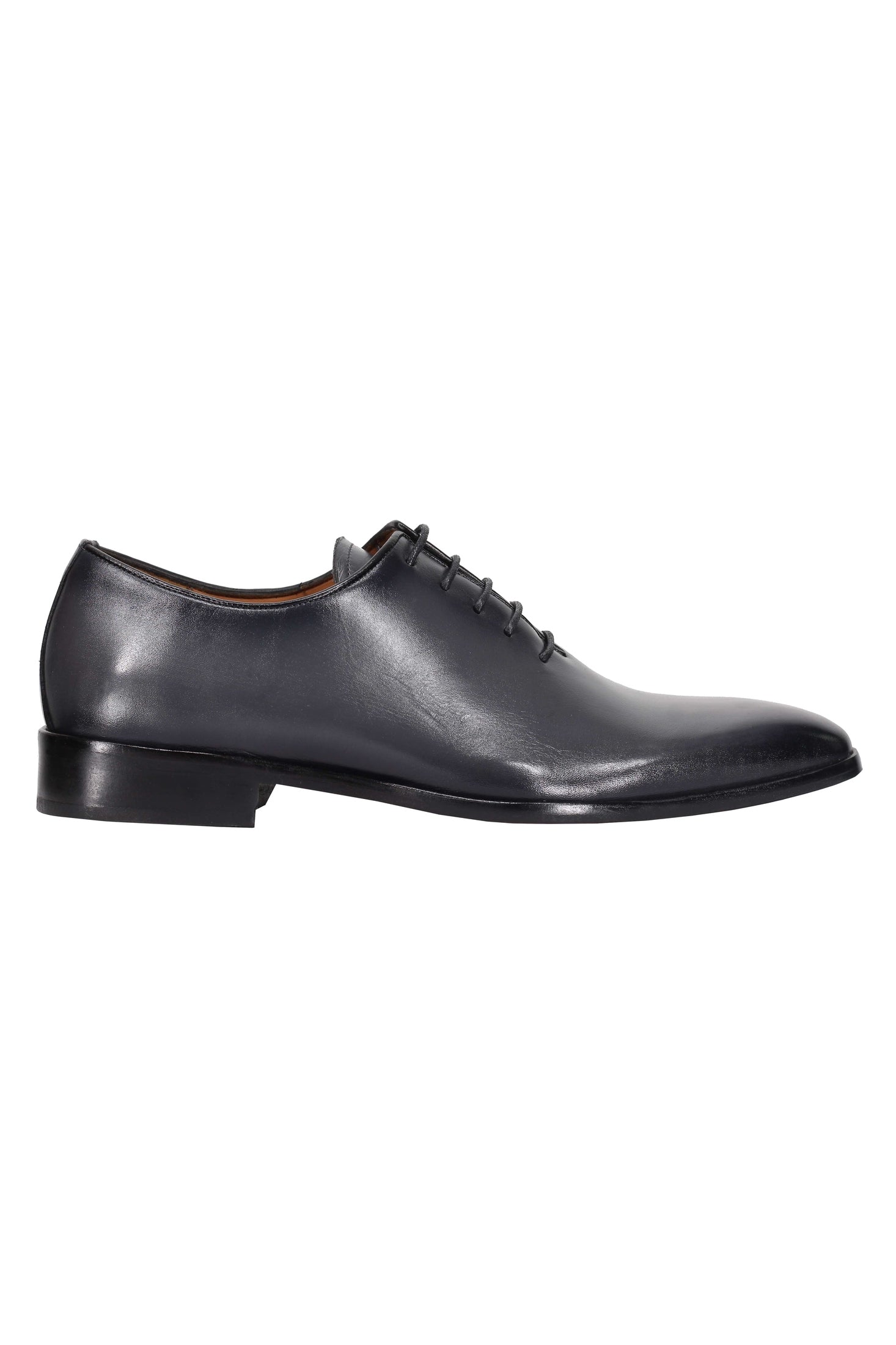 GREY CALF LEATHER WHOLECUT OXFORD LACE UP SHOES