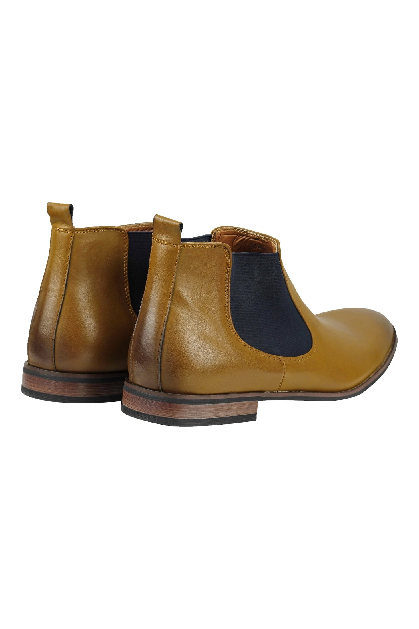 FAUX LEATHER CHELSEA BOOTS IN TAN