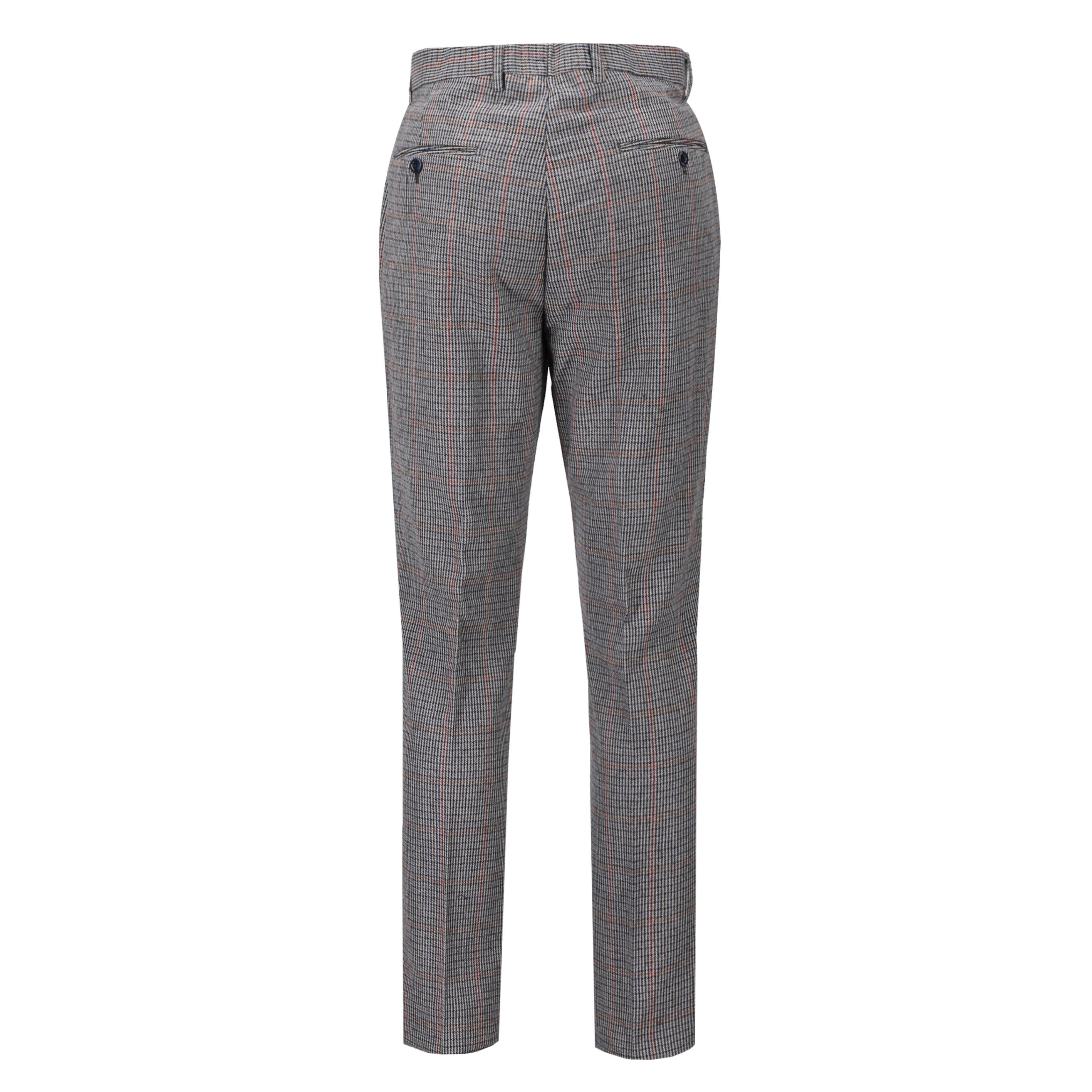HERVE - BLUE HOUNDSTOOTH TWEED TROUSERS