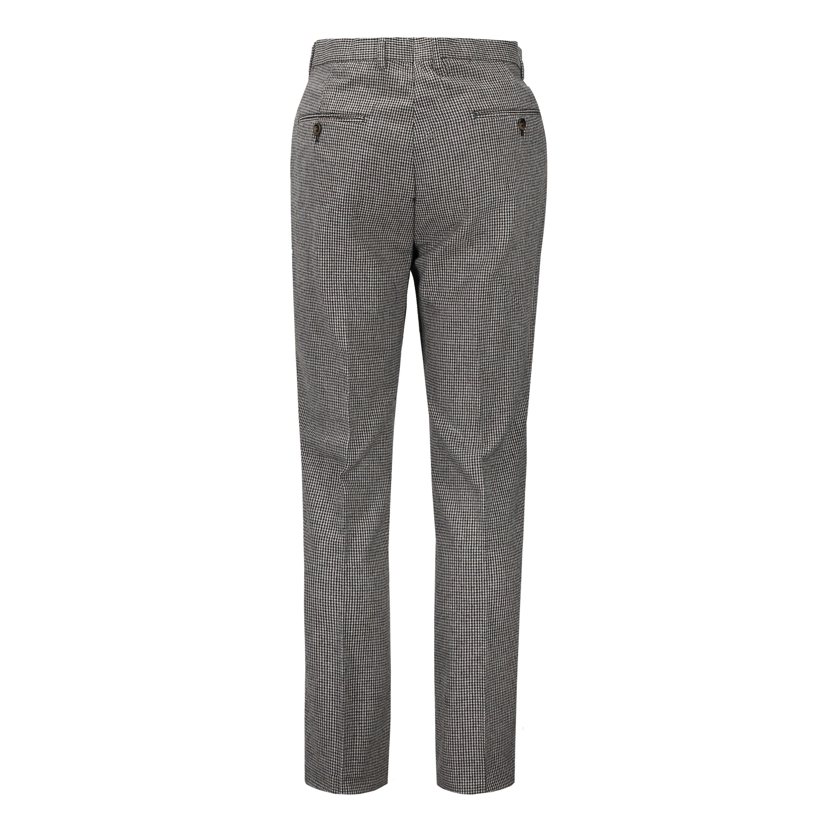 HERVE - GREY HOUNDSTOOTH TWEED TROUSERS