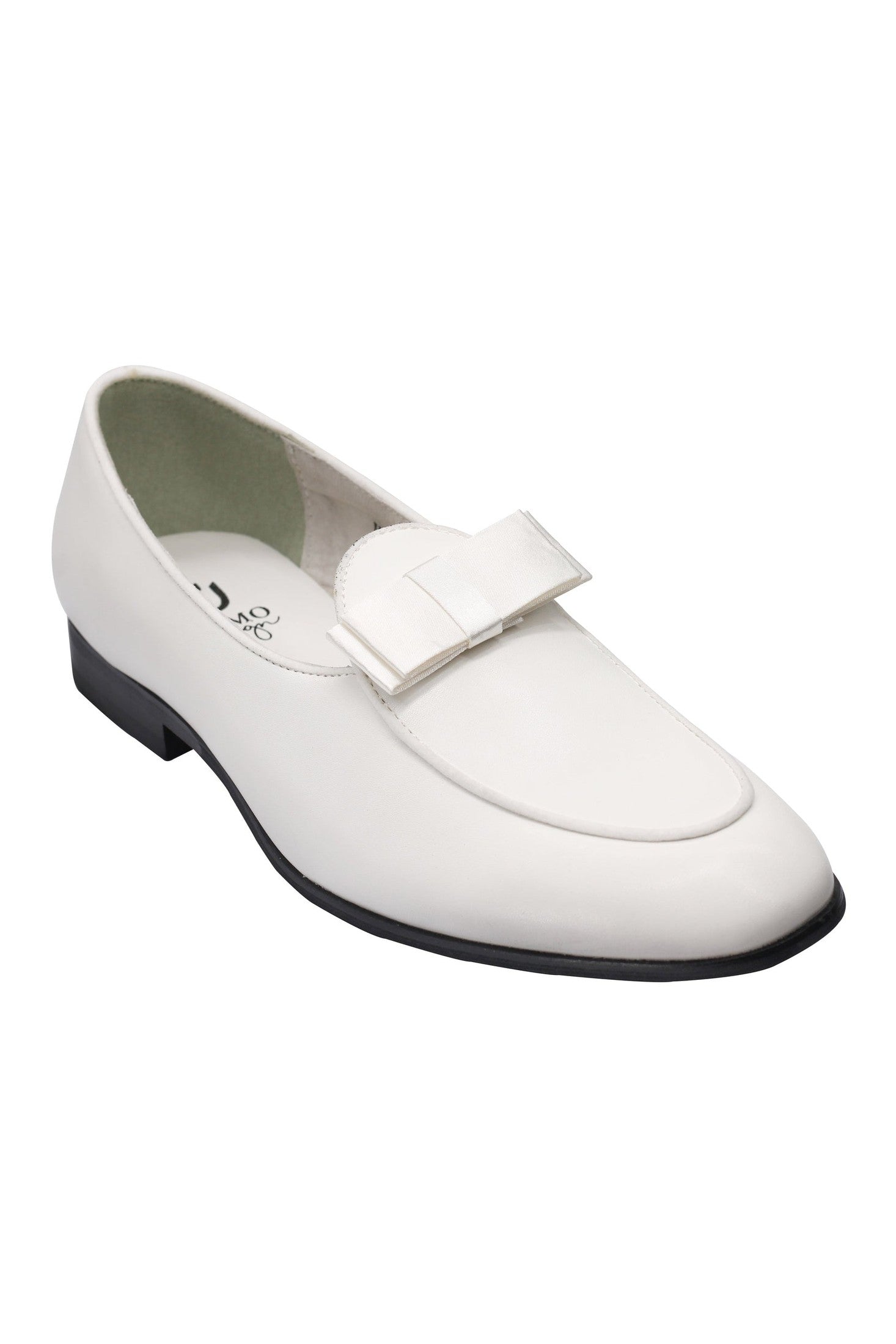 PATENT LOAFERS WITH BOW TIE