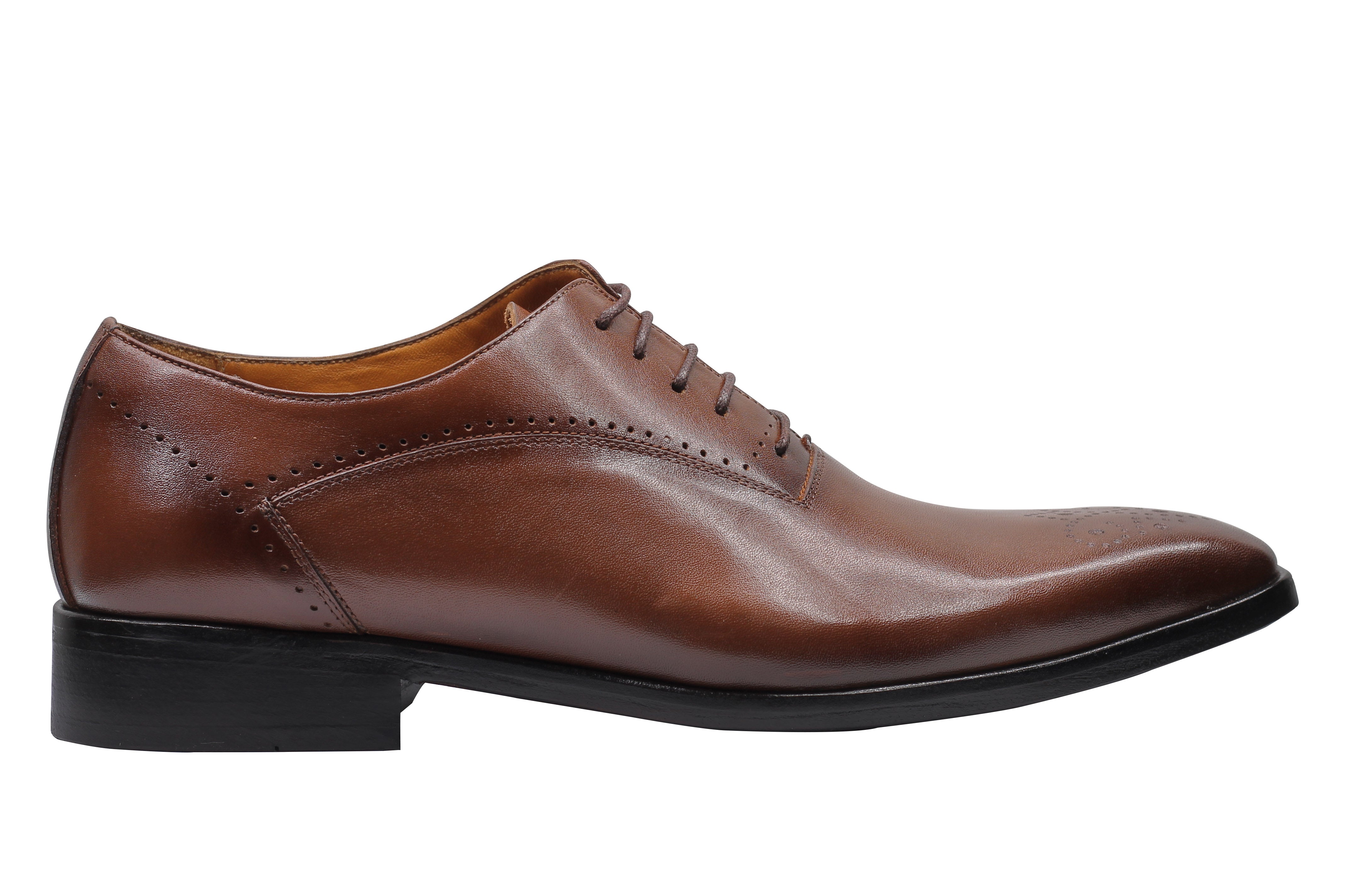 BROWN - CALF LEATHER CLASSIC SEMI BROGUES