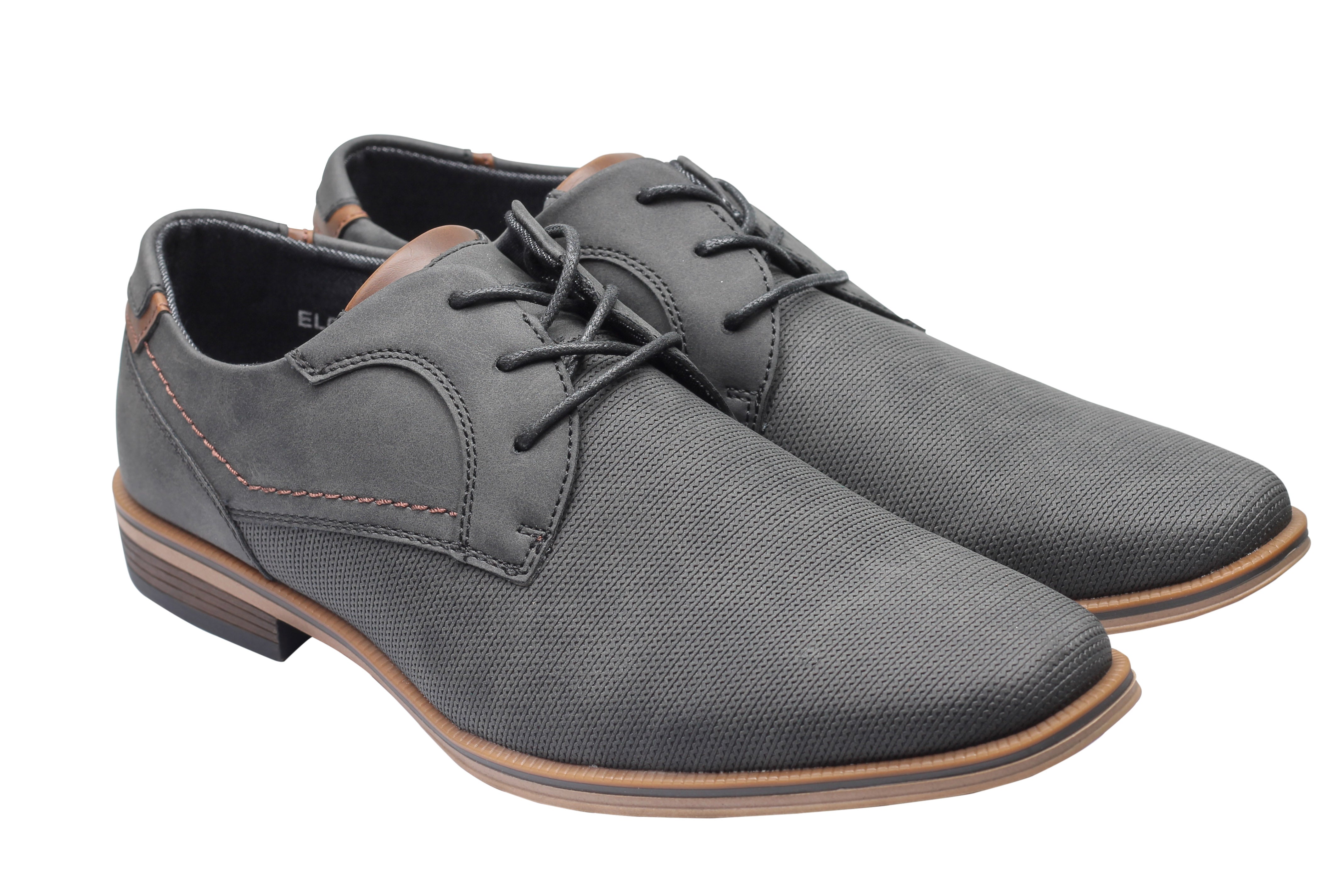 GREY LACE UP DERBY SHOES
