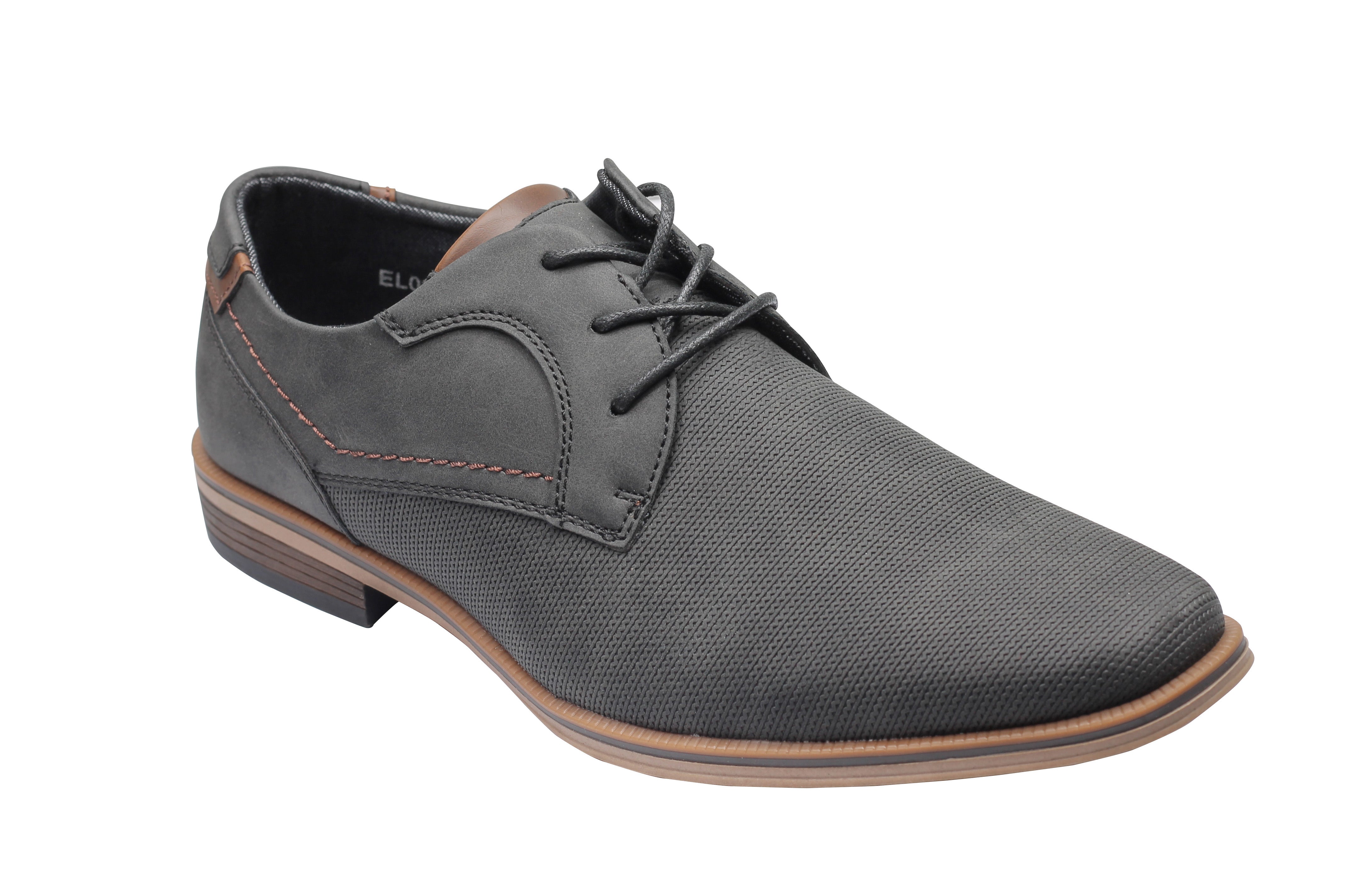 GREY LACE UP DERBY SHOES