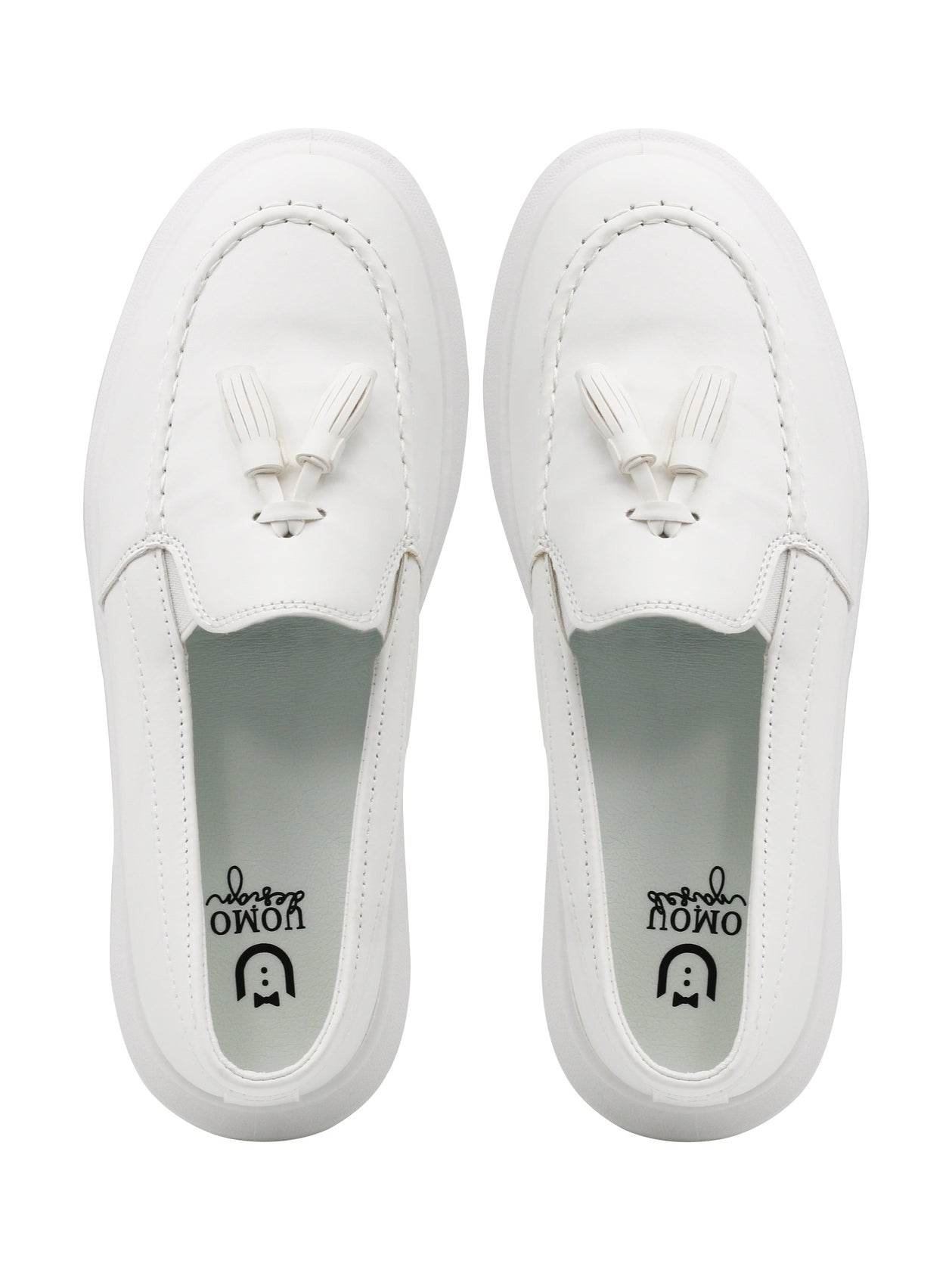 FAUX LEATHER TASSEL SNEAKERS