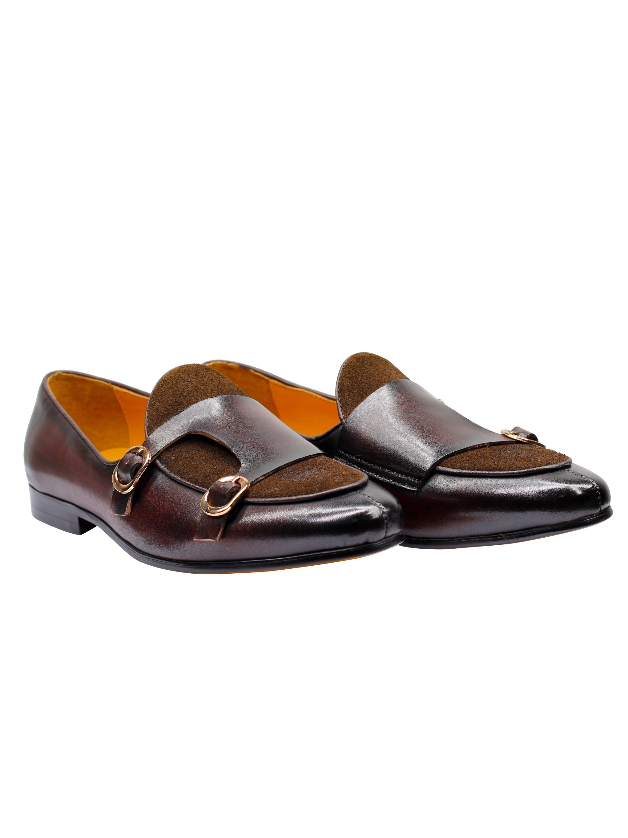 DOUBLE MONK LOAFERS IN DARK BROWN