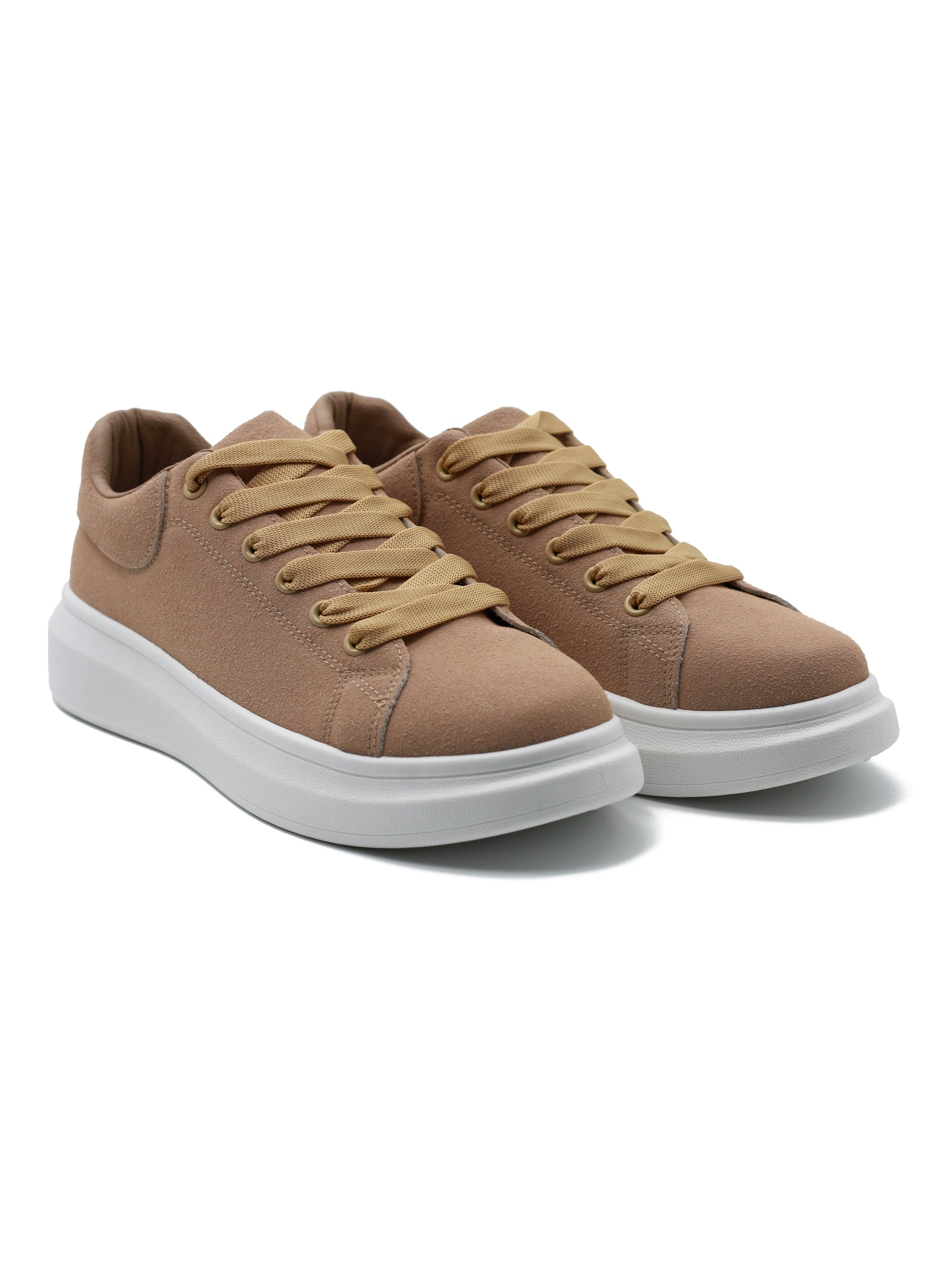 SUEDE LACE UP TRAINERS