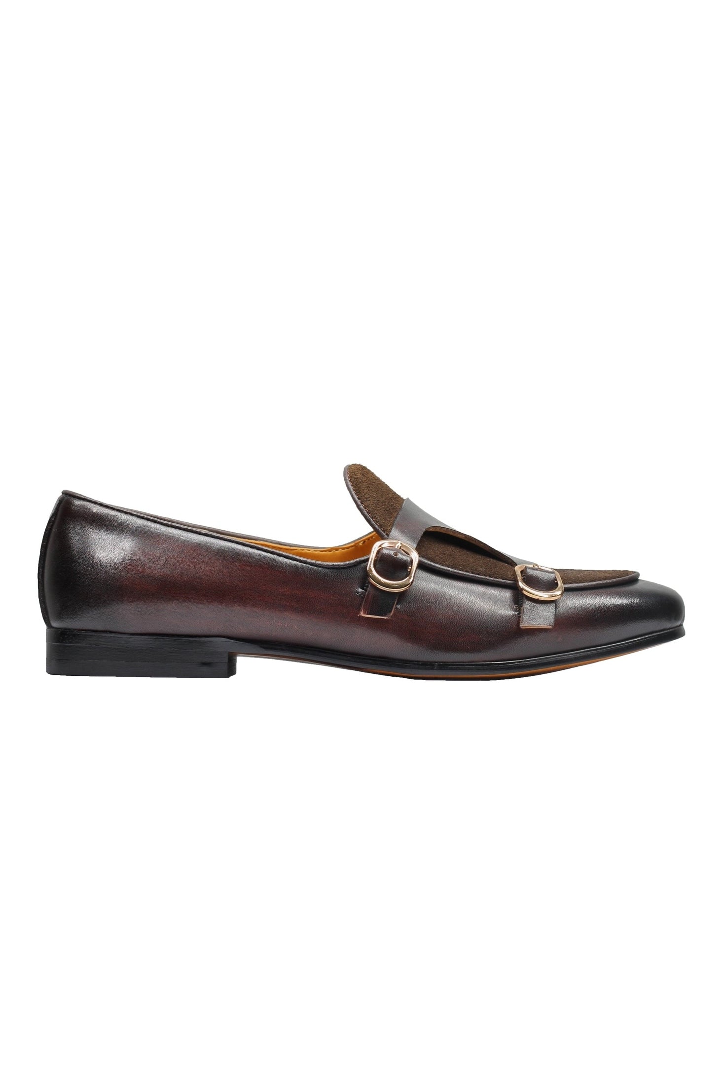 DOUBLE MONK LOAFERS IN DARK BROWN