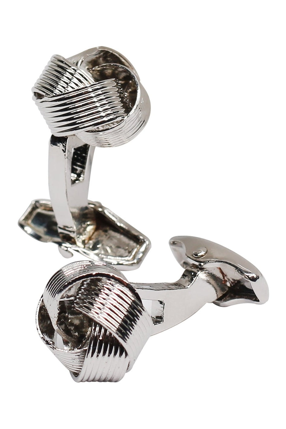 FINE WIRE SILVER KNOT CUFFLINKS