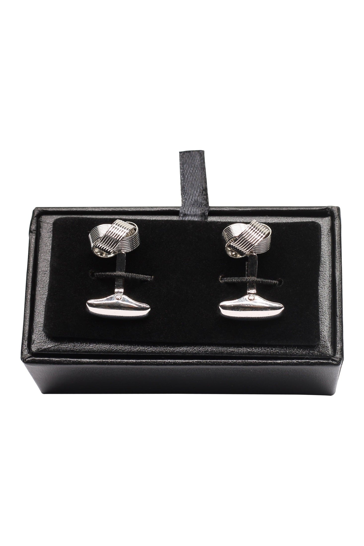 FINE WIRE SILVER KNOT CUFFLINKS