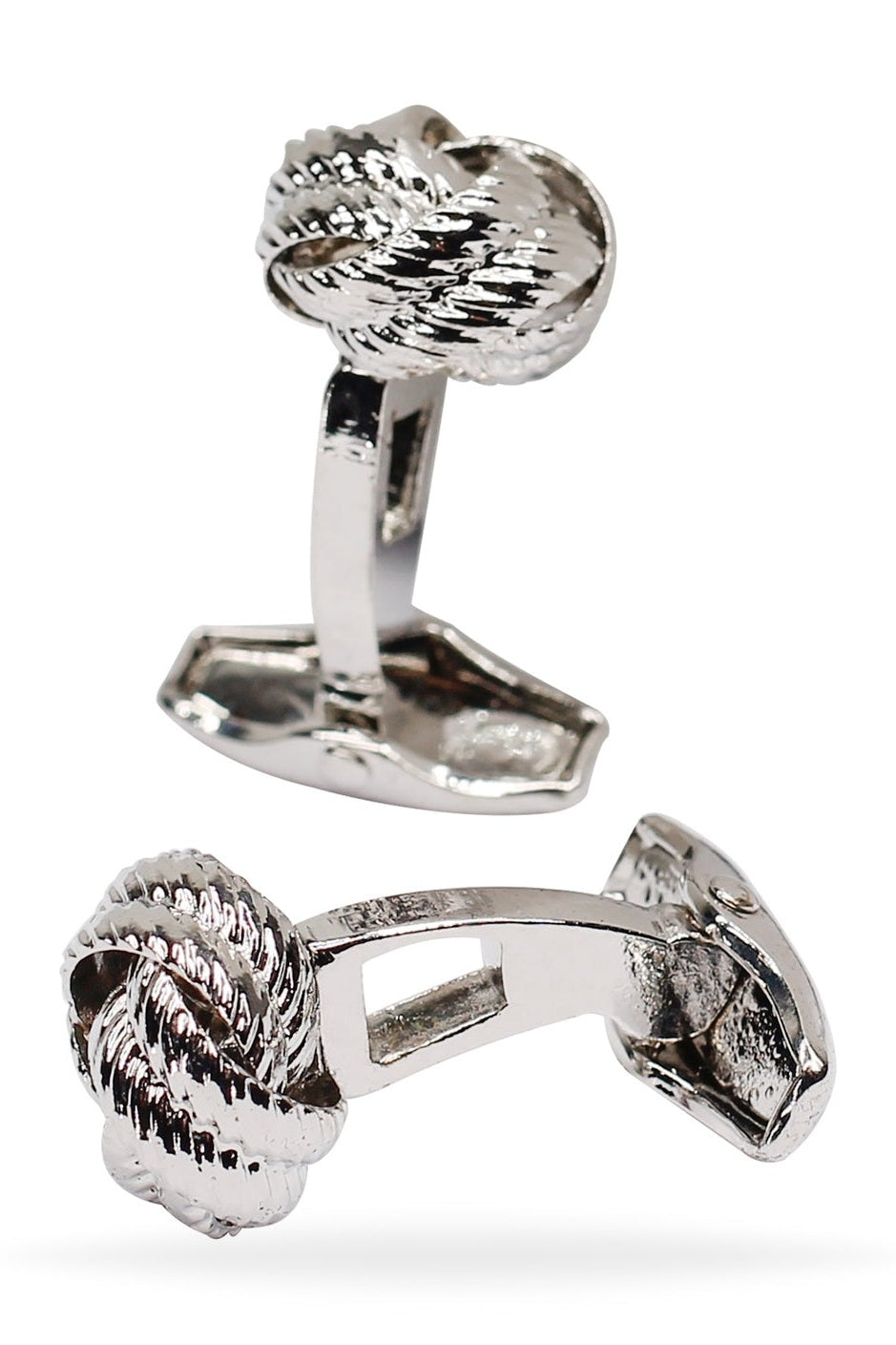 SILVER KNOT BALL CUFFLINKS