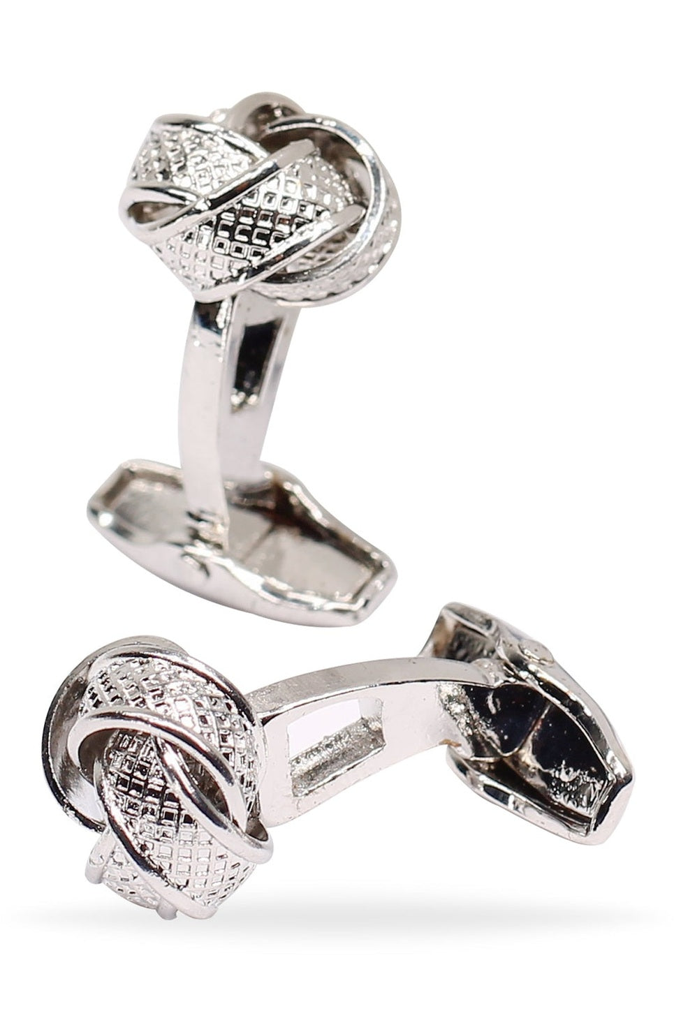 SILVER KNOT CUFFLINKS