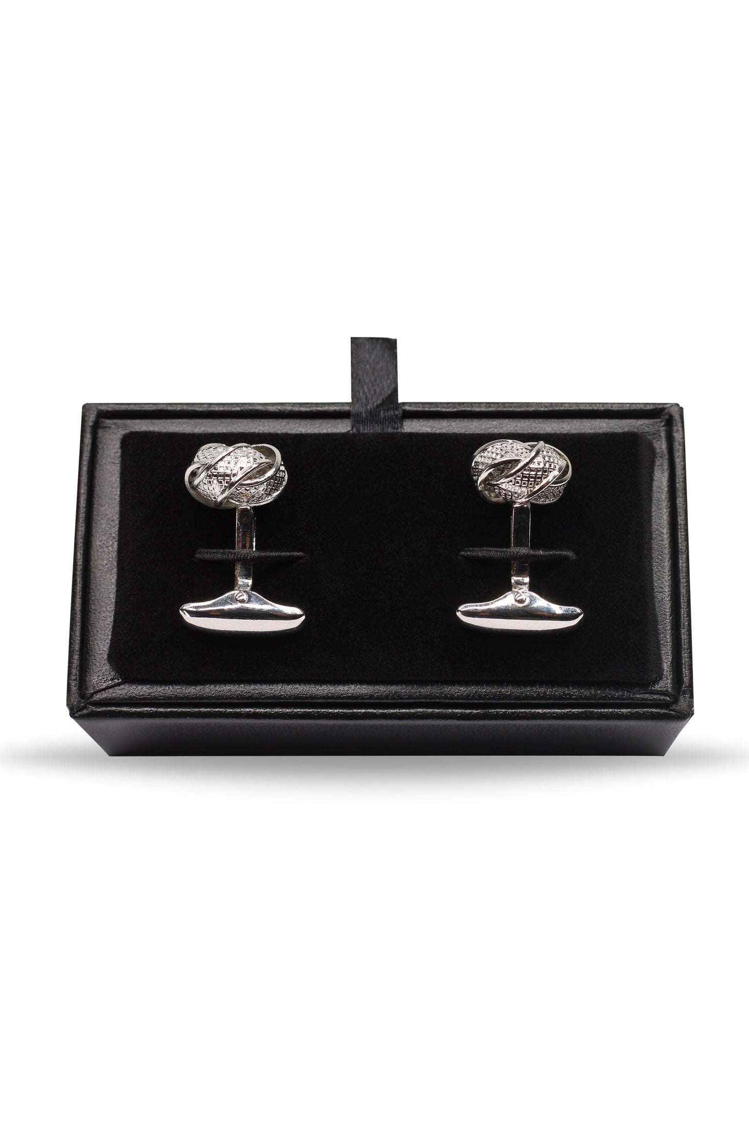 SILVER KNOT CUFFLINKS