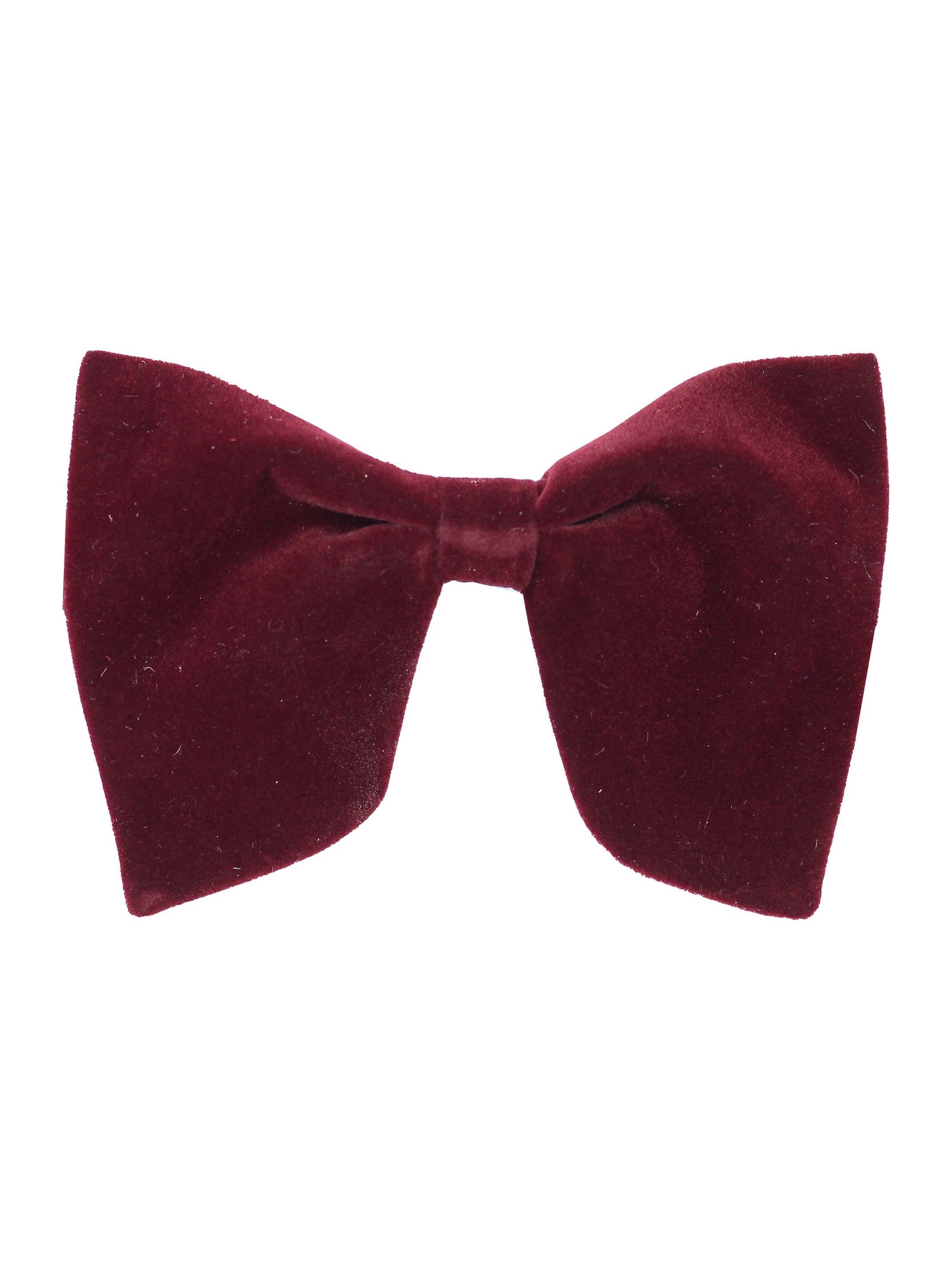 BIG MAROON VELVET BOW TIE SET