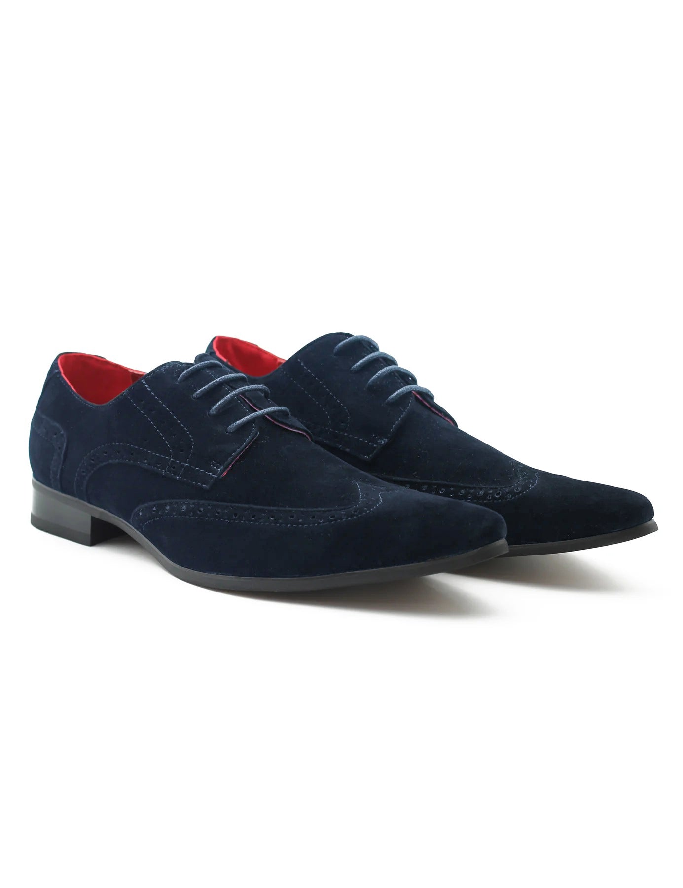 NAVY SUEDE BROGUES DRESS SHOES