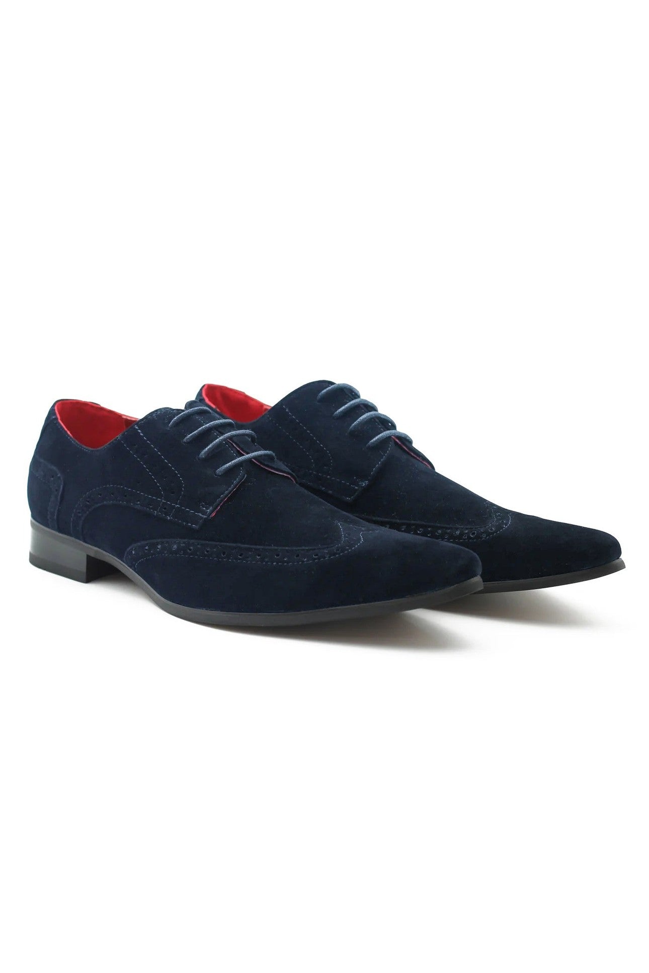 NAVY SUEDE BROGUES DRESS SHOES