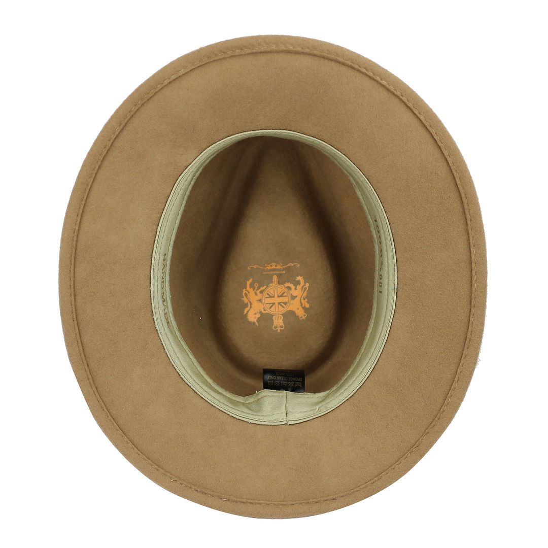 Crushable Fedora 100% Wool Wide Brim Hat