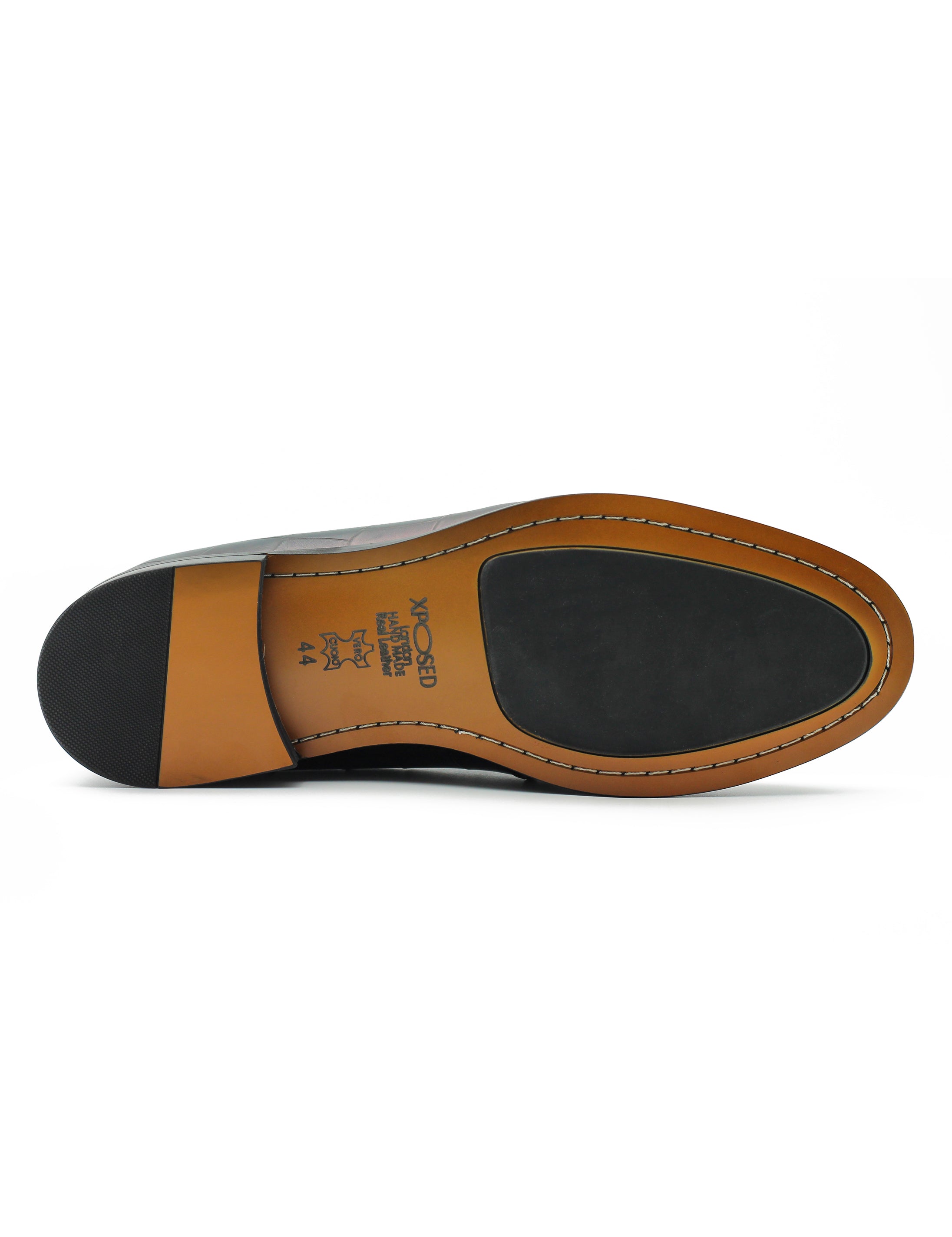 NAVY PRINTED GOLD BUCKLE LOAFERS