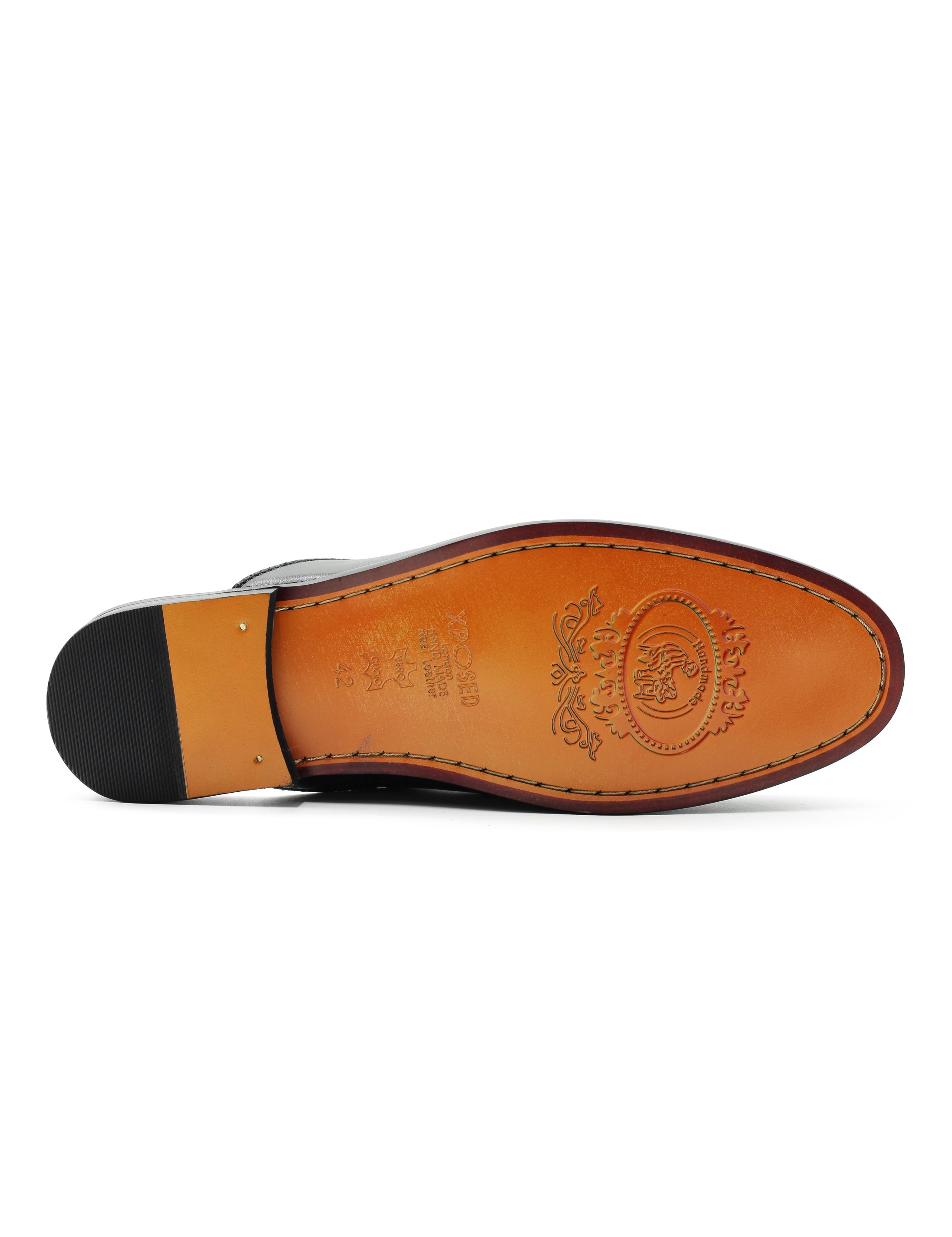 Black Leather Snaffle Bit Half Shoes | Mules