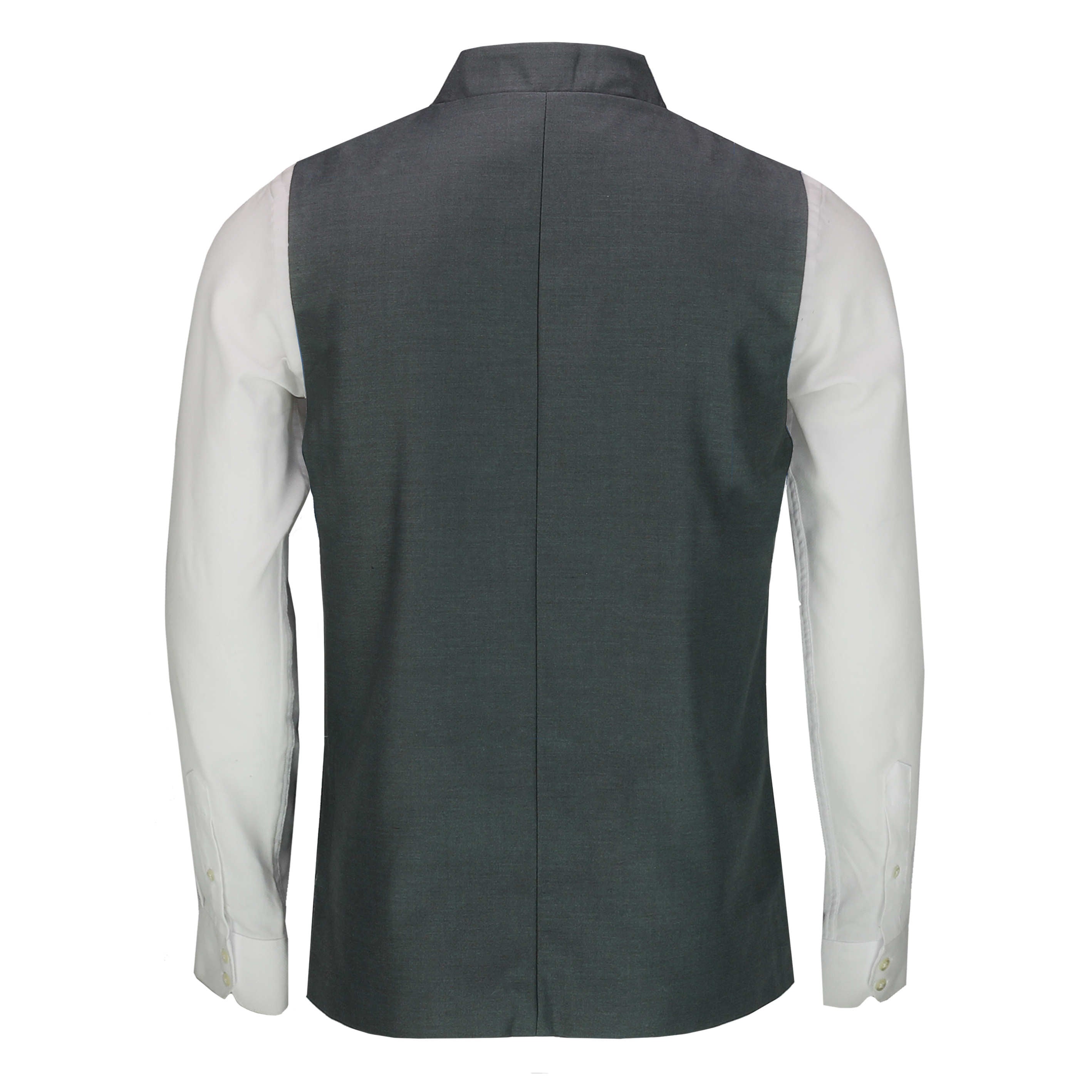 NEHRU STYLE WAISTCOAT IN CHARCOAL