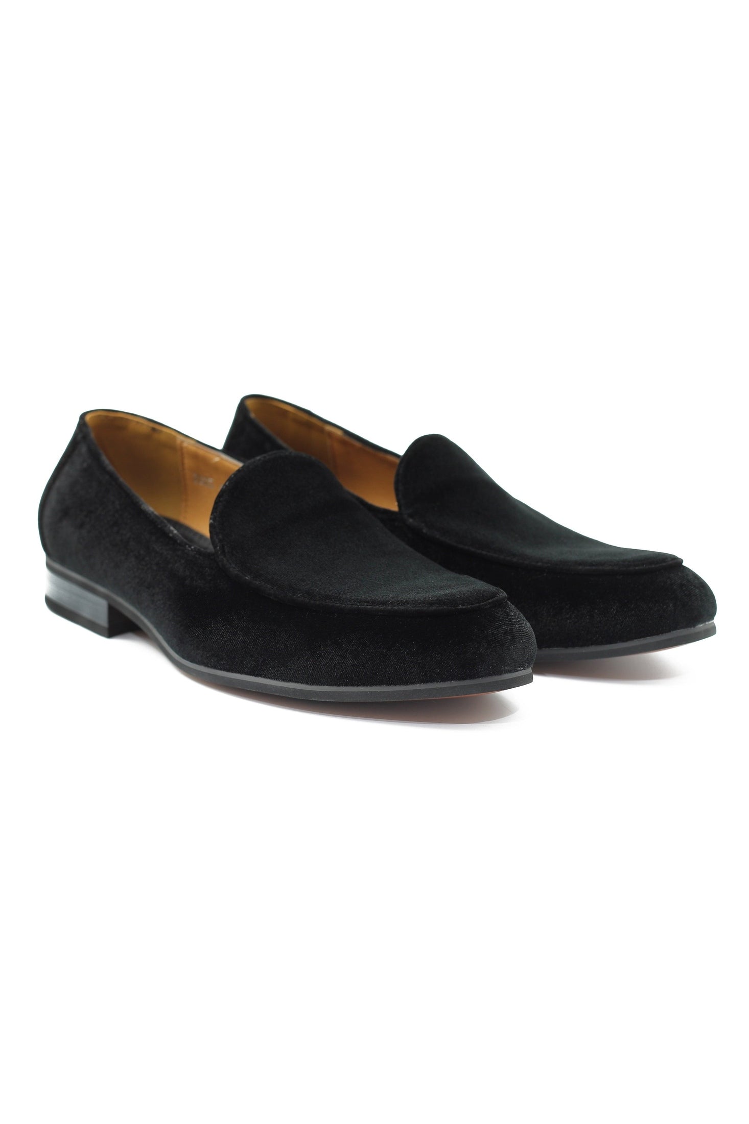 BLACK VELVET TUXEDO SLIPPERS