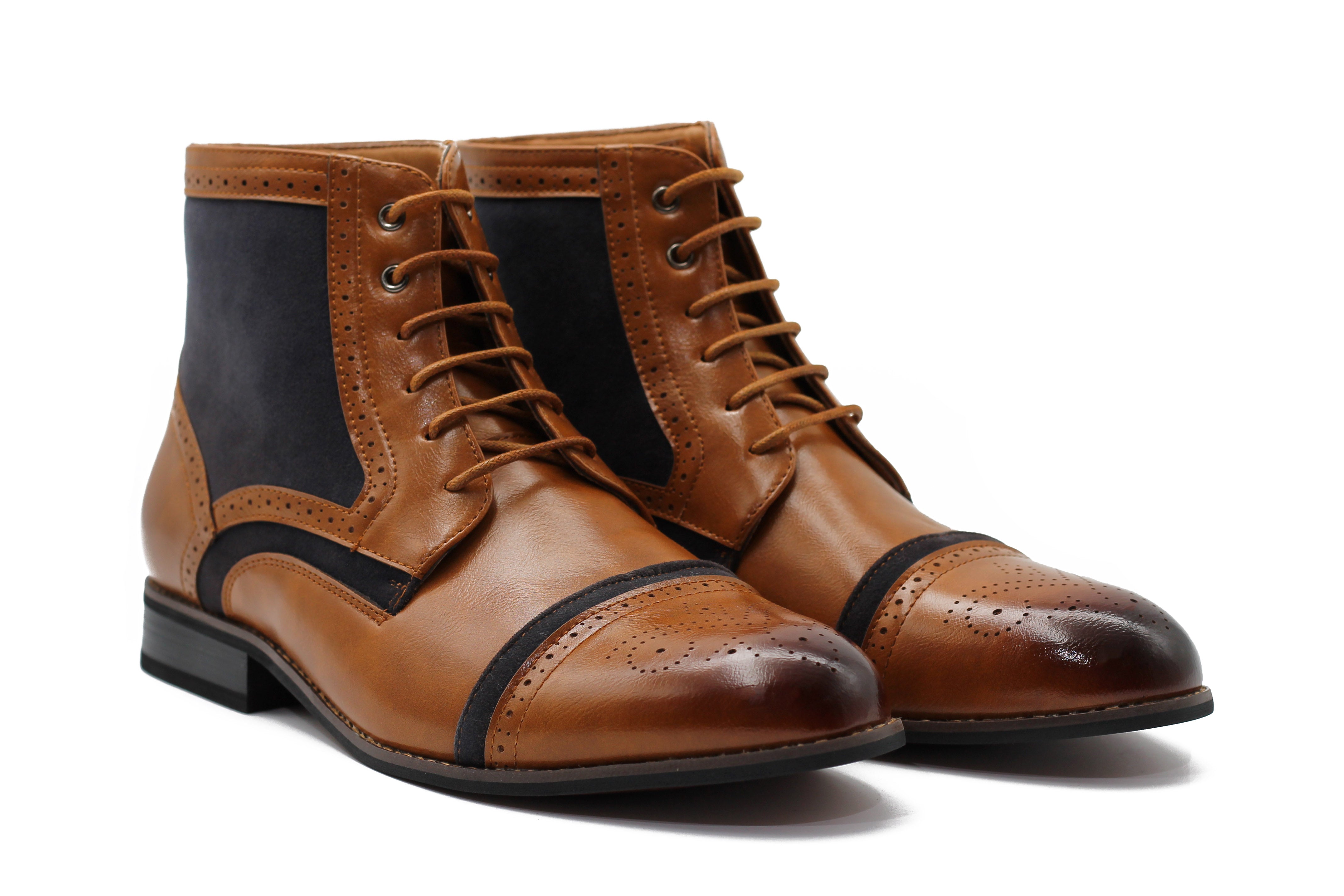 SUEDE & LEATHER TWO TONE BROGUES