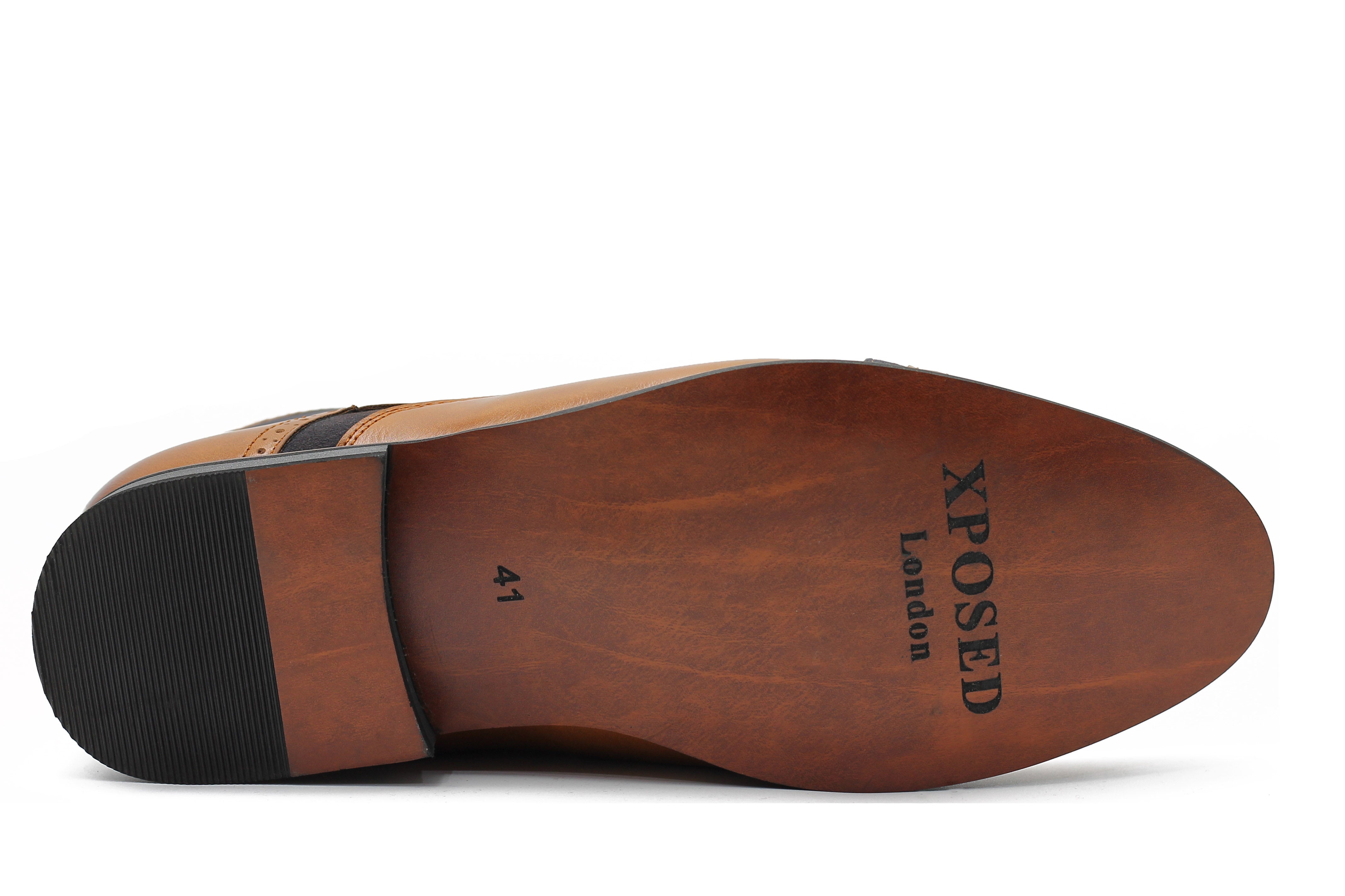 SUEDE & LEATHER TWO TONE BROGUES