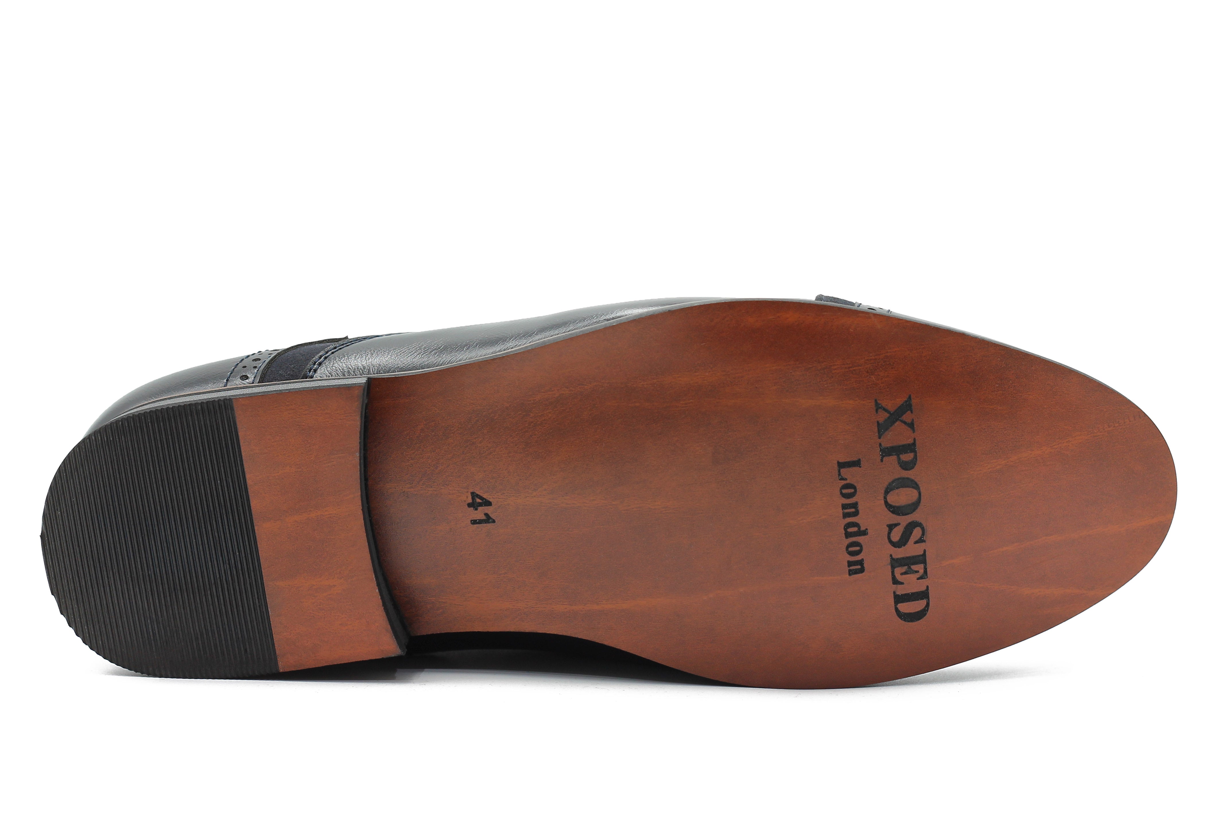 SUEDE & LEATHER TWO TONE BROGUES