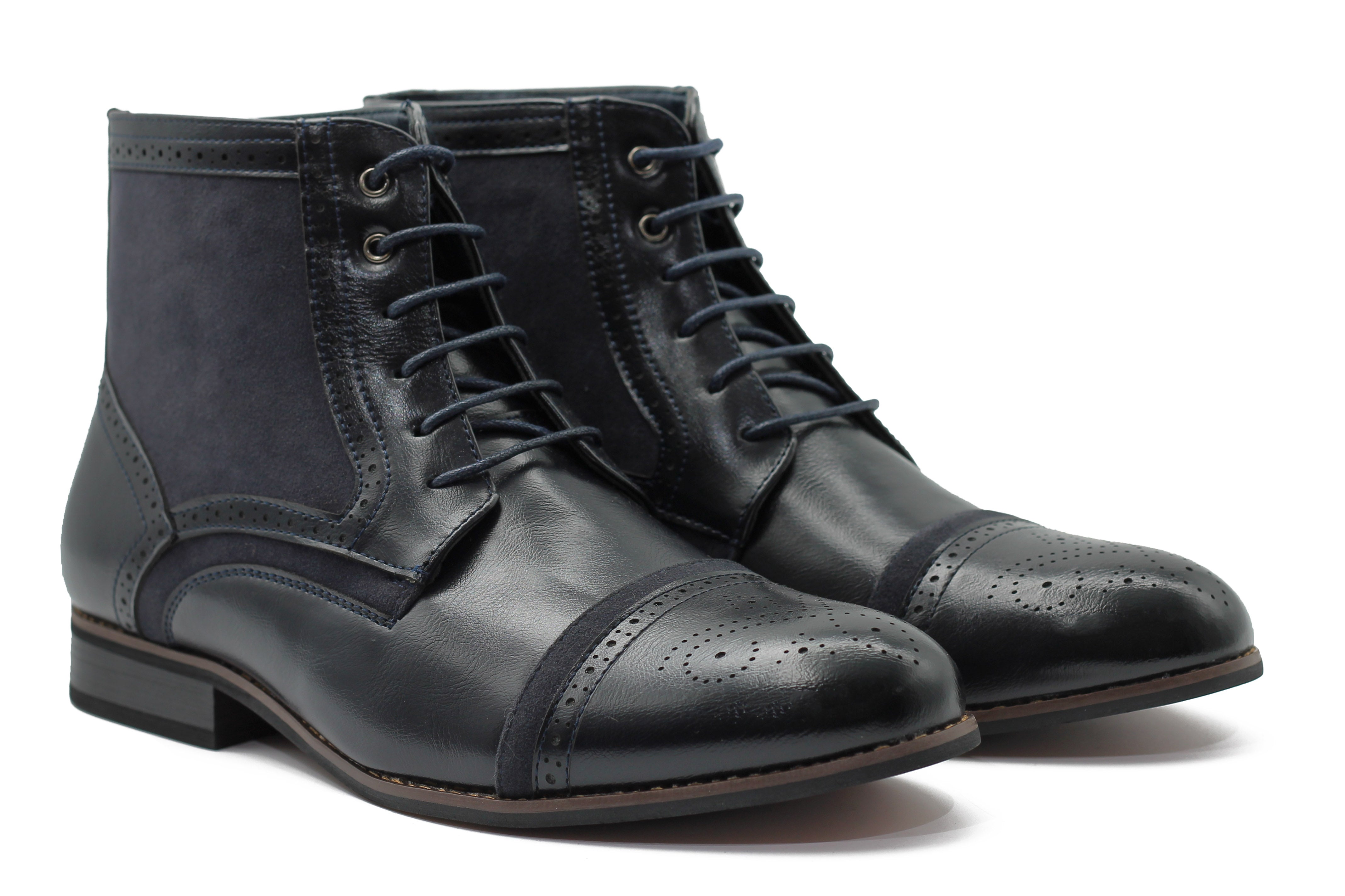 SUEDE & LEATHER TWO TONE BROGUES