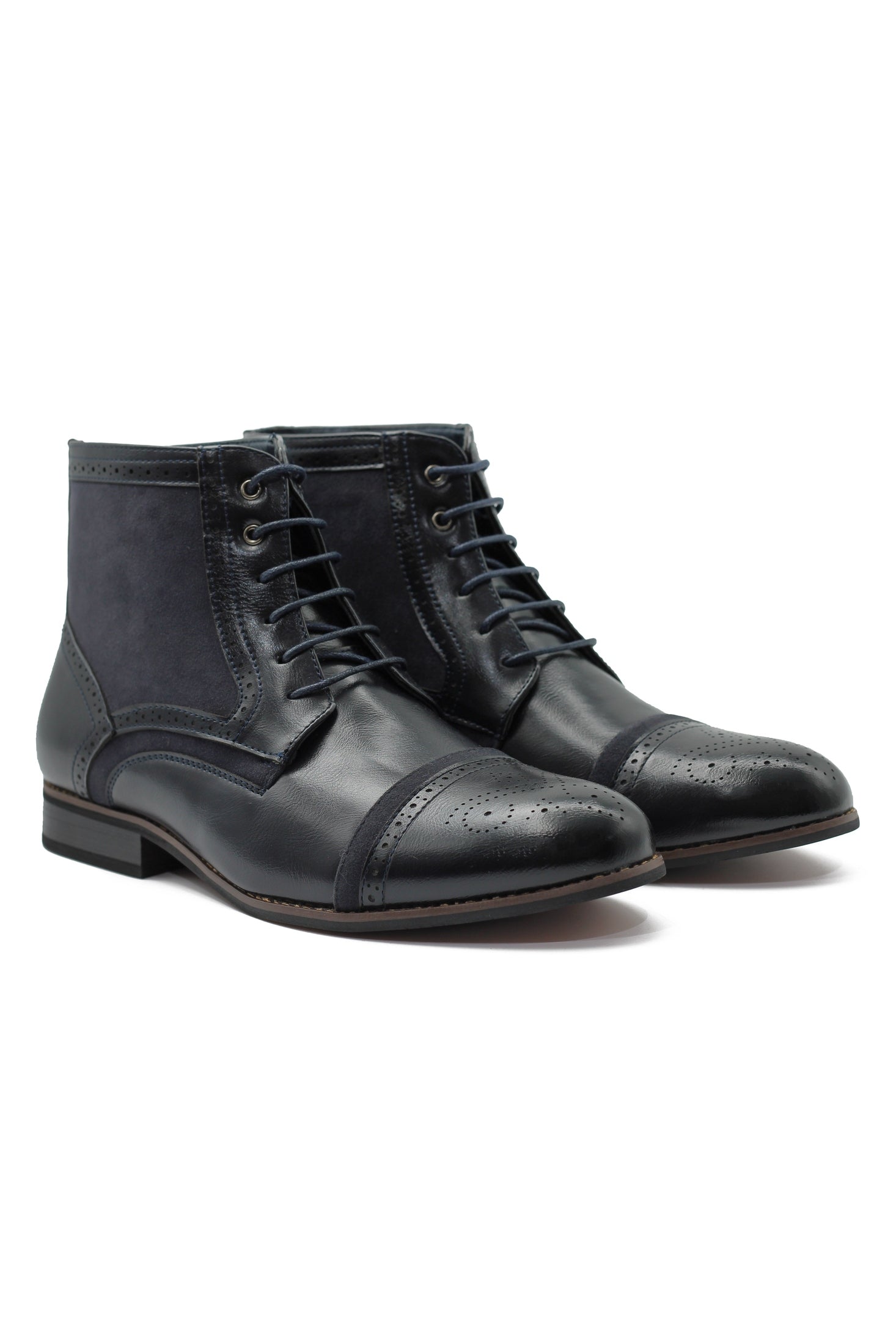 SUEDE & LEATHER TWO TONE BROGUES