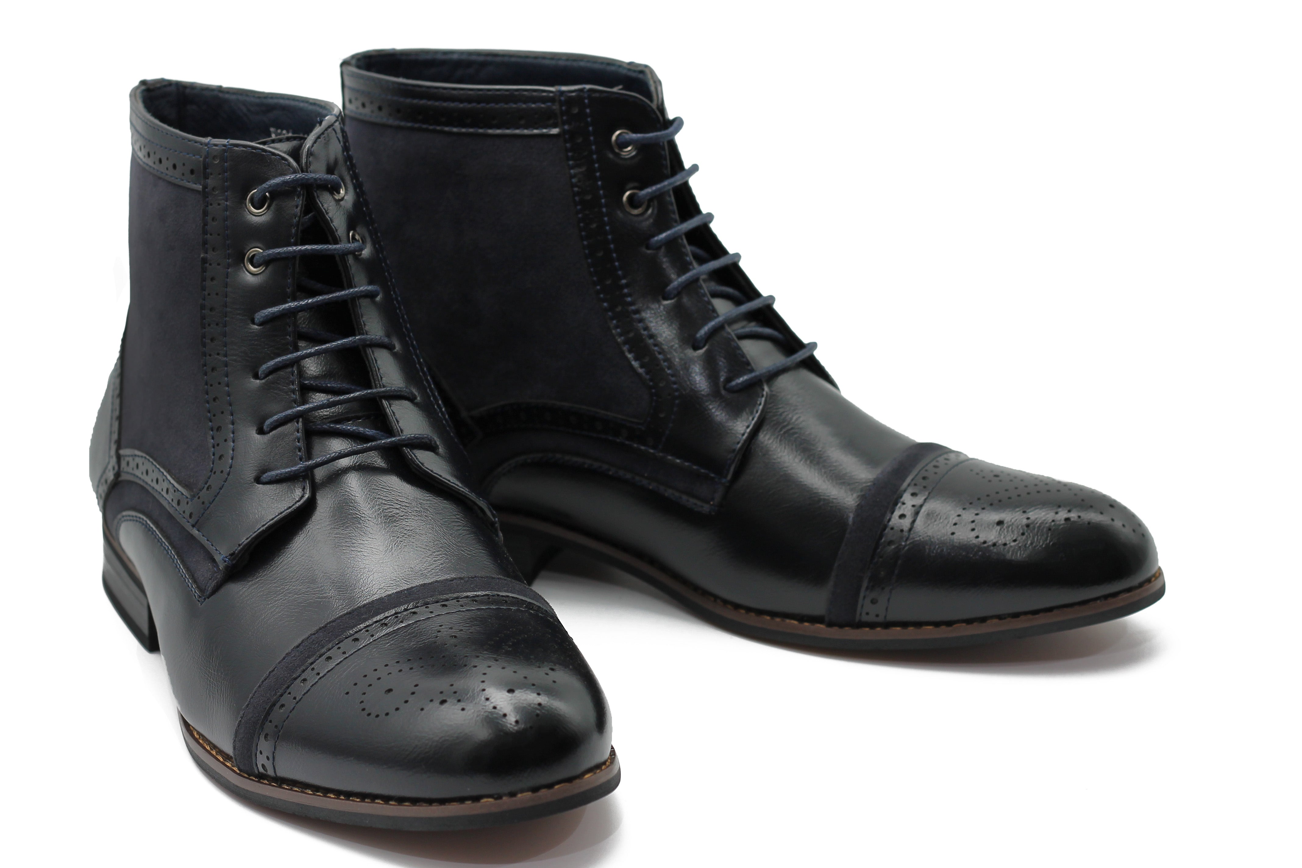 SUEDE & LEATHER TWO TONE BROGUES