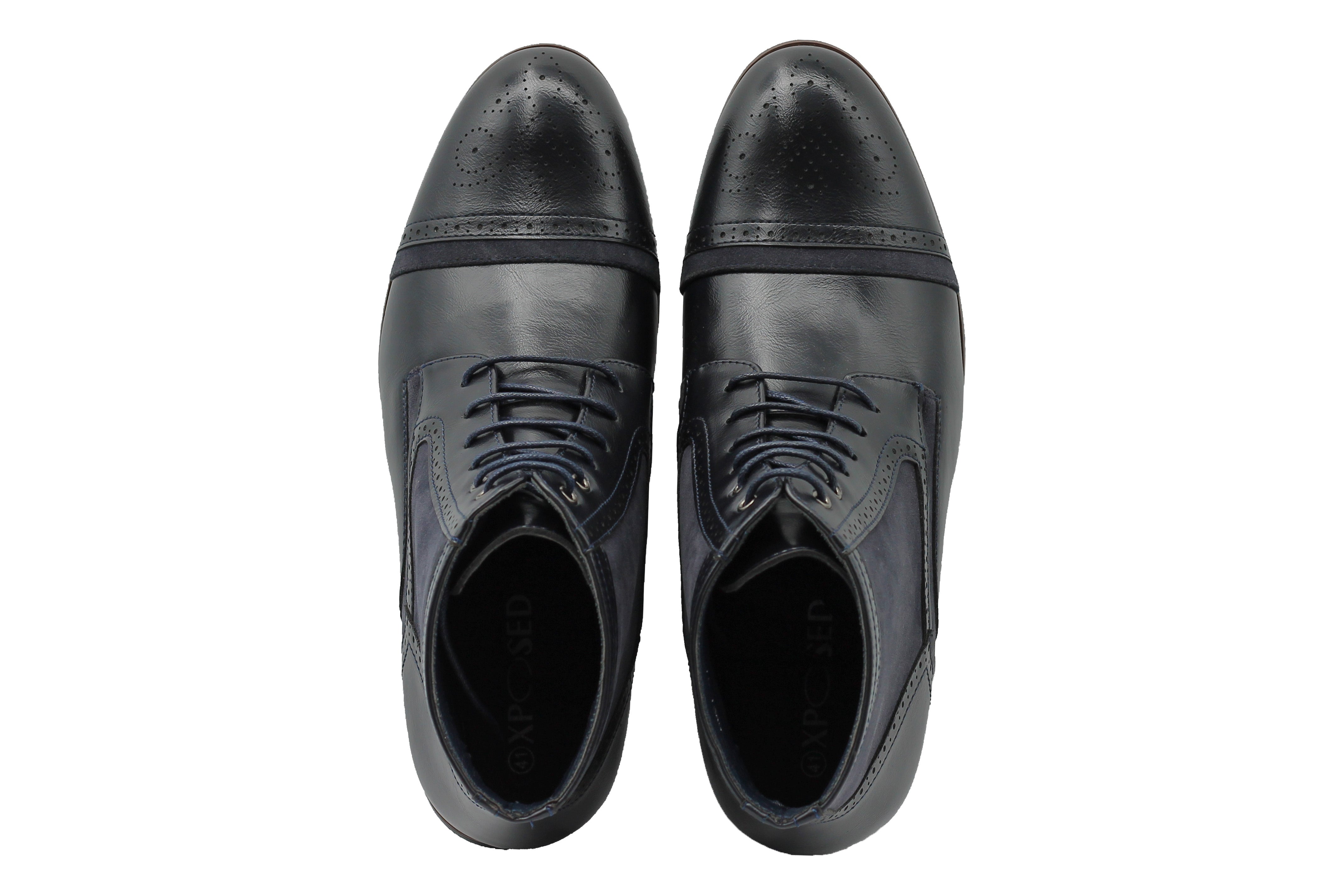 SUEDE & LEATHER TWO TONE BROGUES