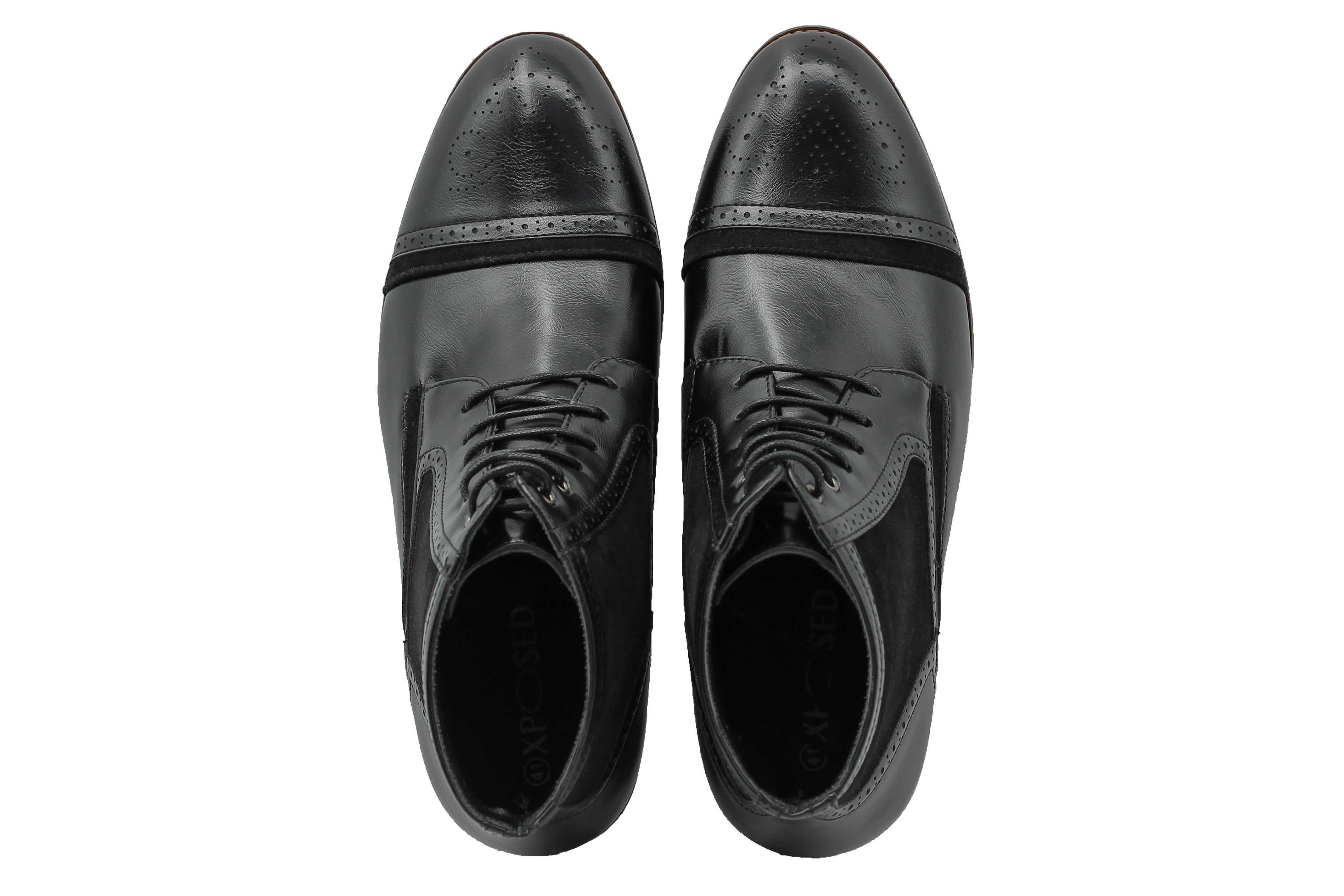 SUEDE & LEATHER TWO TONE BROGUES