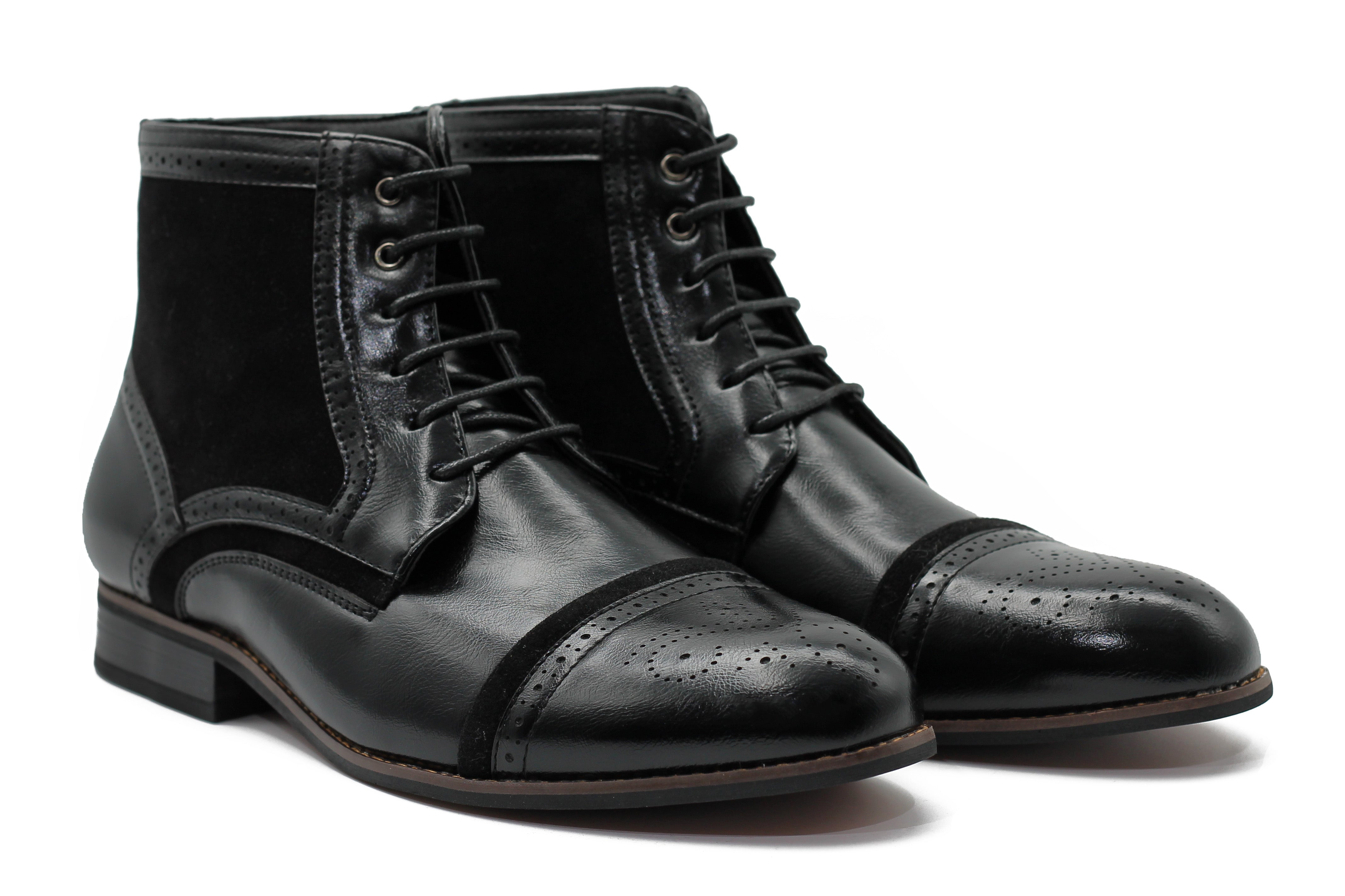 SUEDE & LEATHER TWO TONE BROGUES