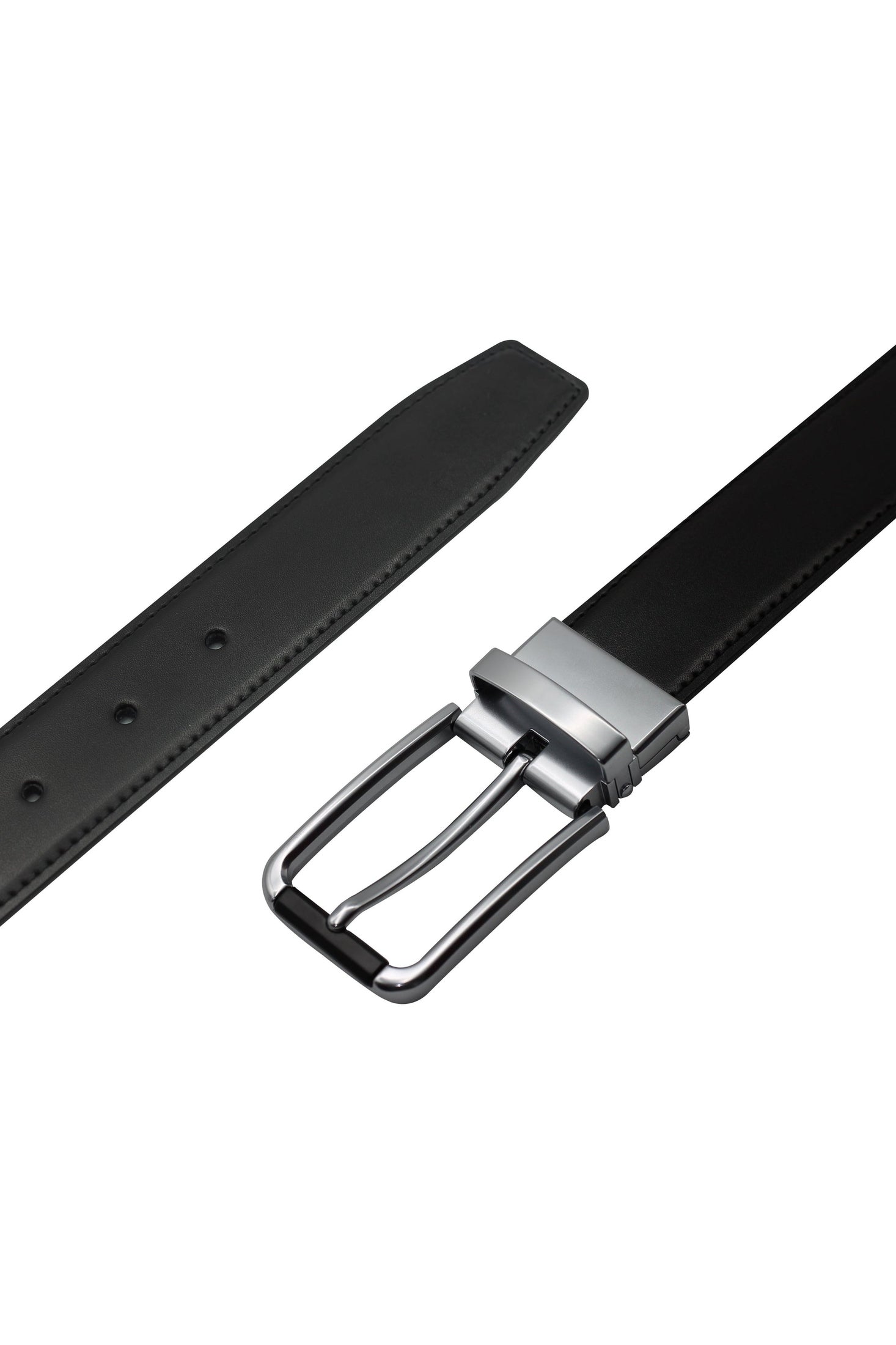 BROWN & BLACK LEATHER REVERSIBLE BELT