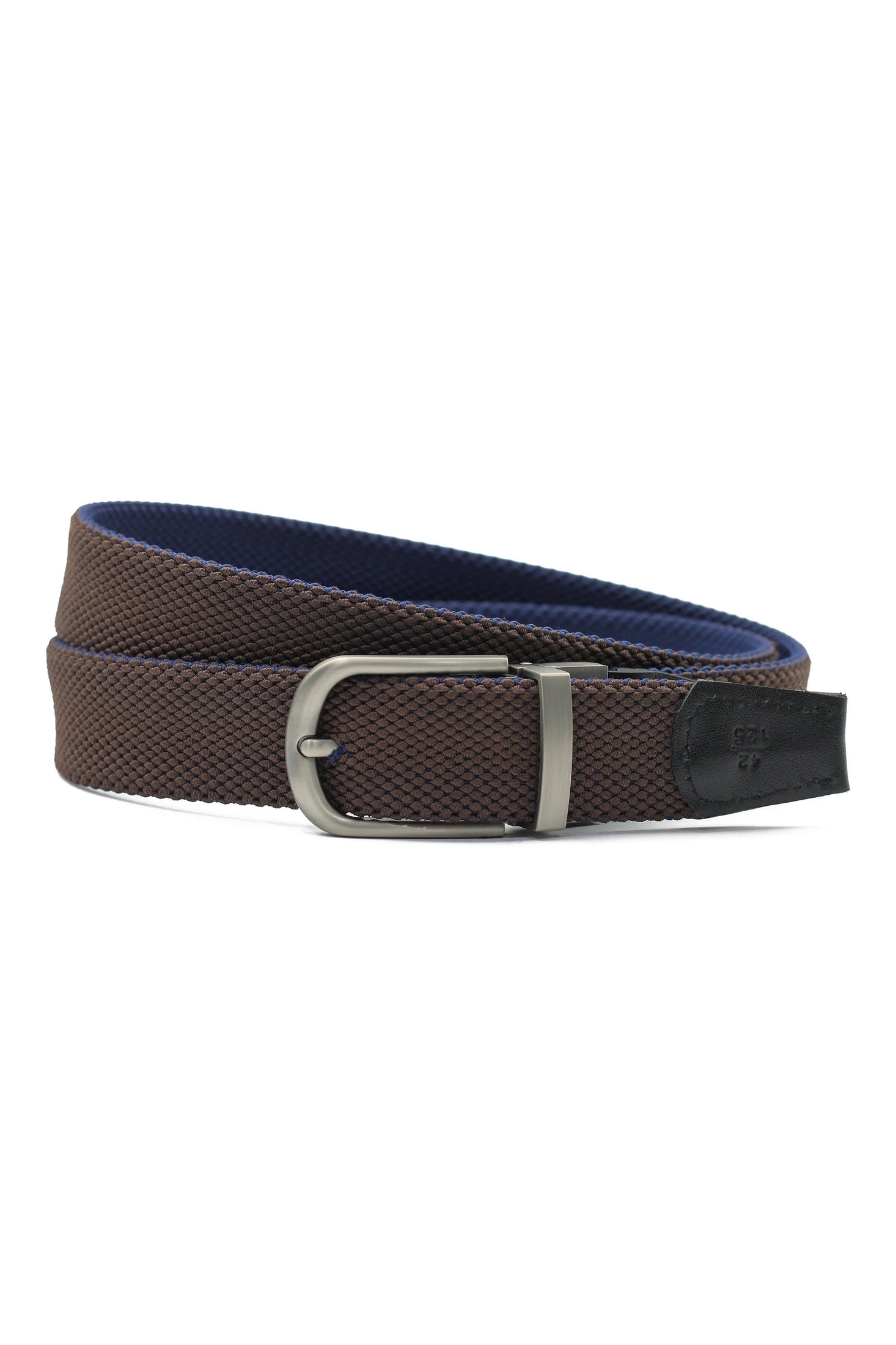 NAVY & BROWN REVERSIBLE STRETCH BELT