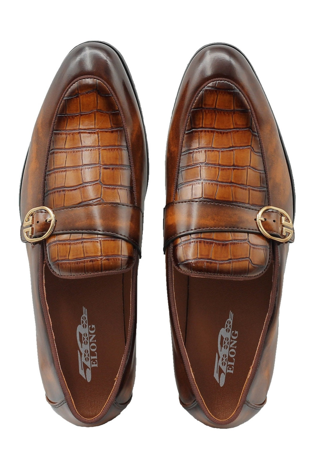 PRINTED MONK STRAP LOAFERS