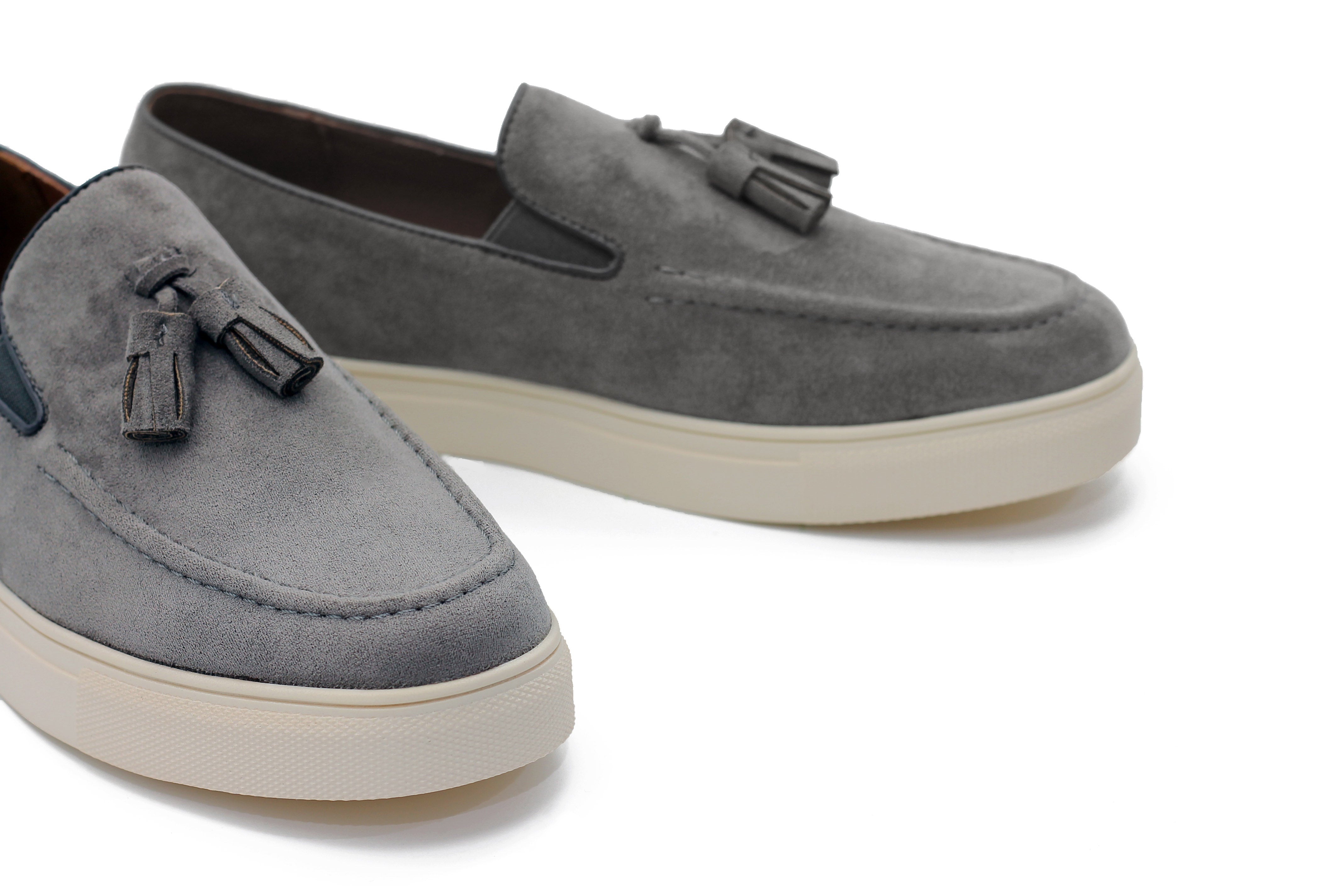 FAUX LEATHER SUEDE SNEAKER WITH TASSEL