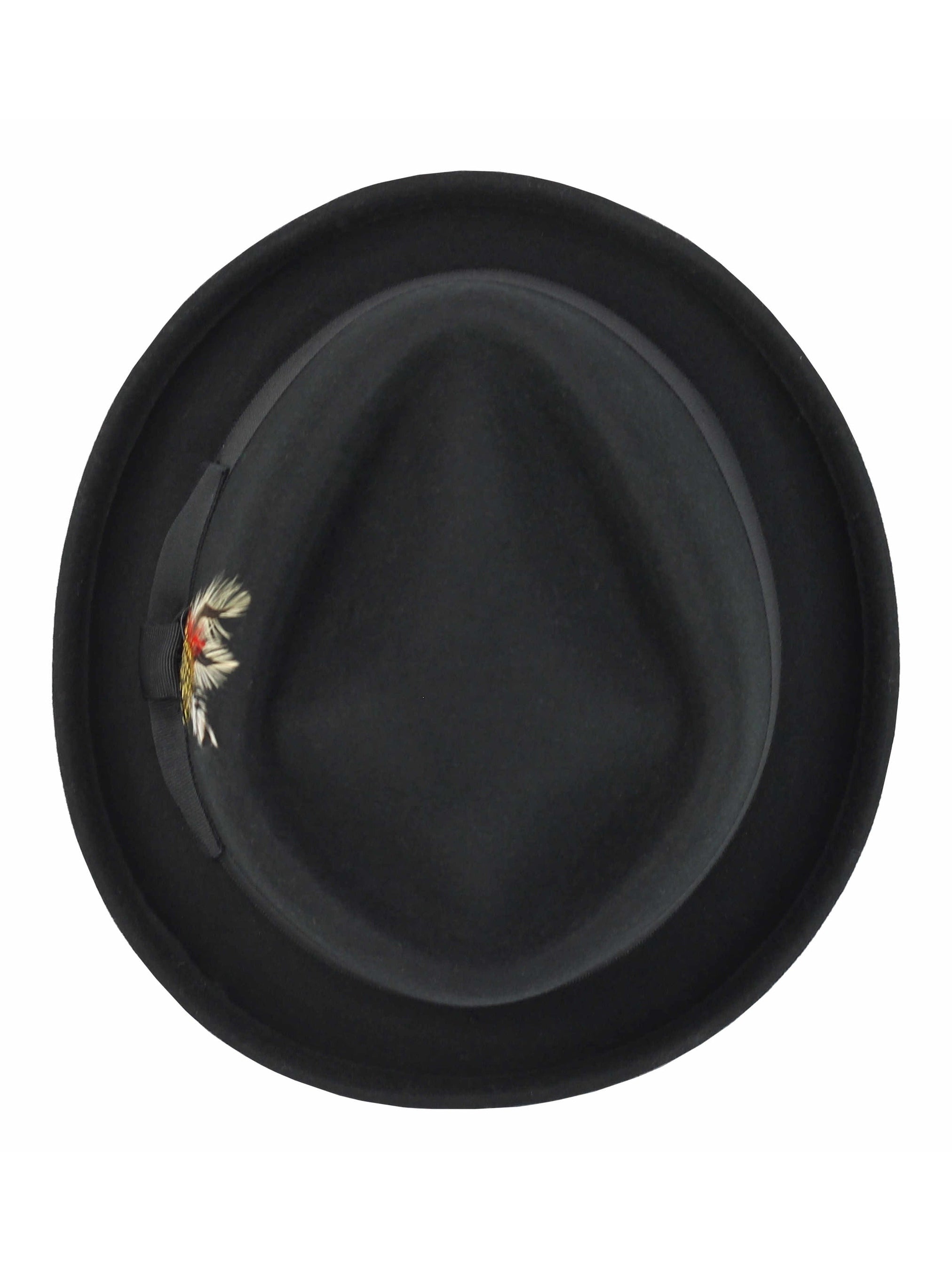 Pork Pie Hat 100% Wool Felt Diamond Shape Crown - DC 310