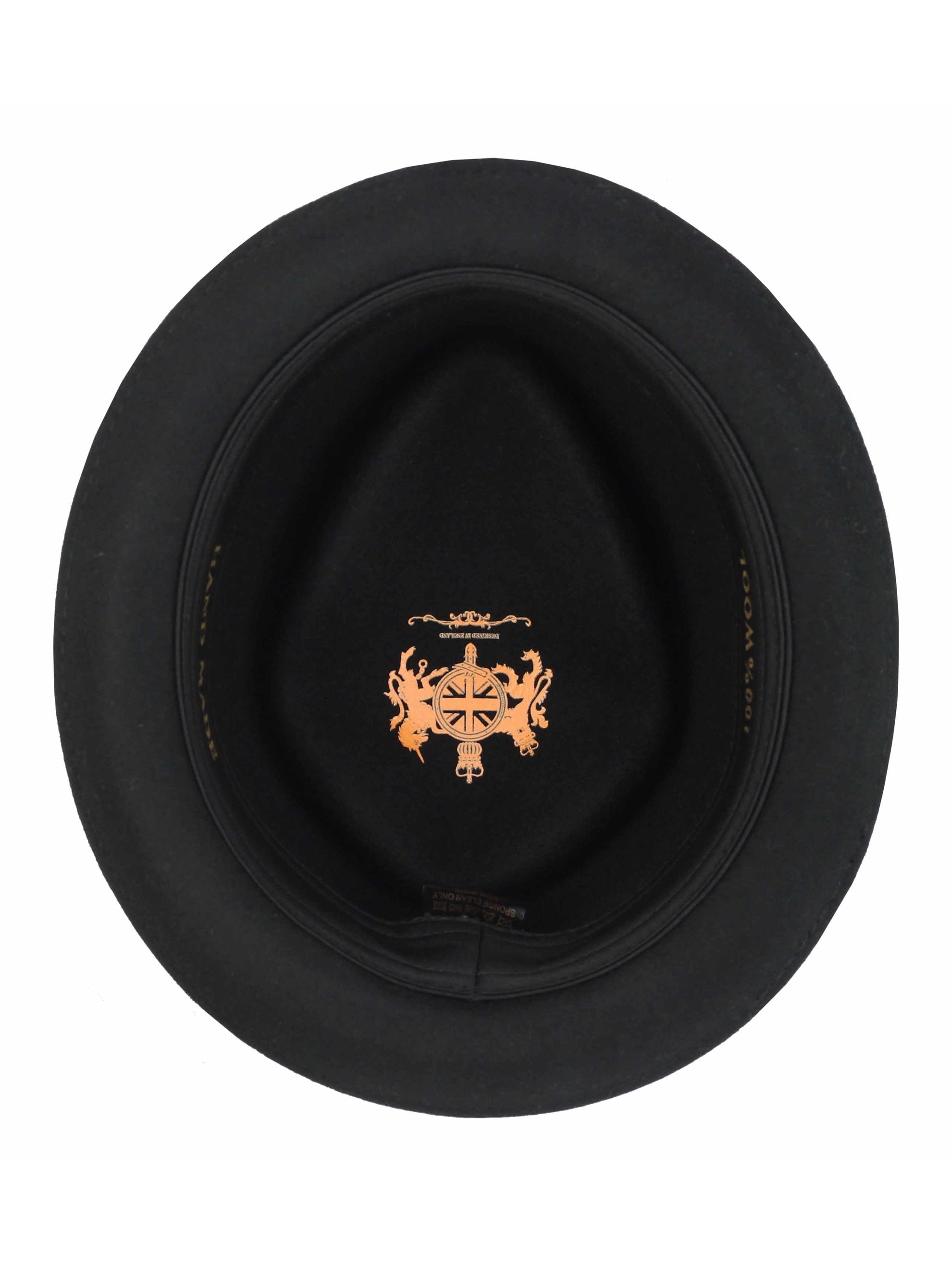 Pork Pie Hat 100% Wool Felt Diamond Shape Crown - DC 310