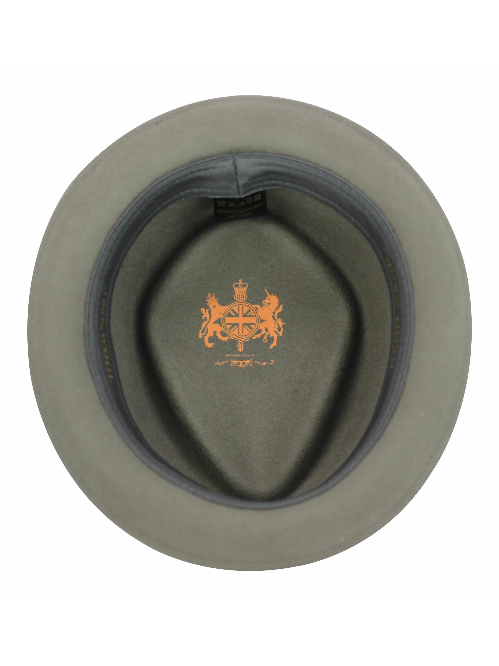 Pork Pie Grey Hat 100% Wool Felt Diamond Shape Crown