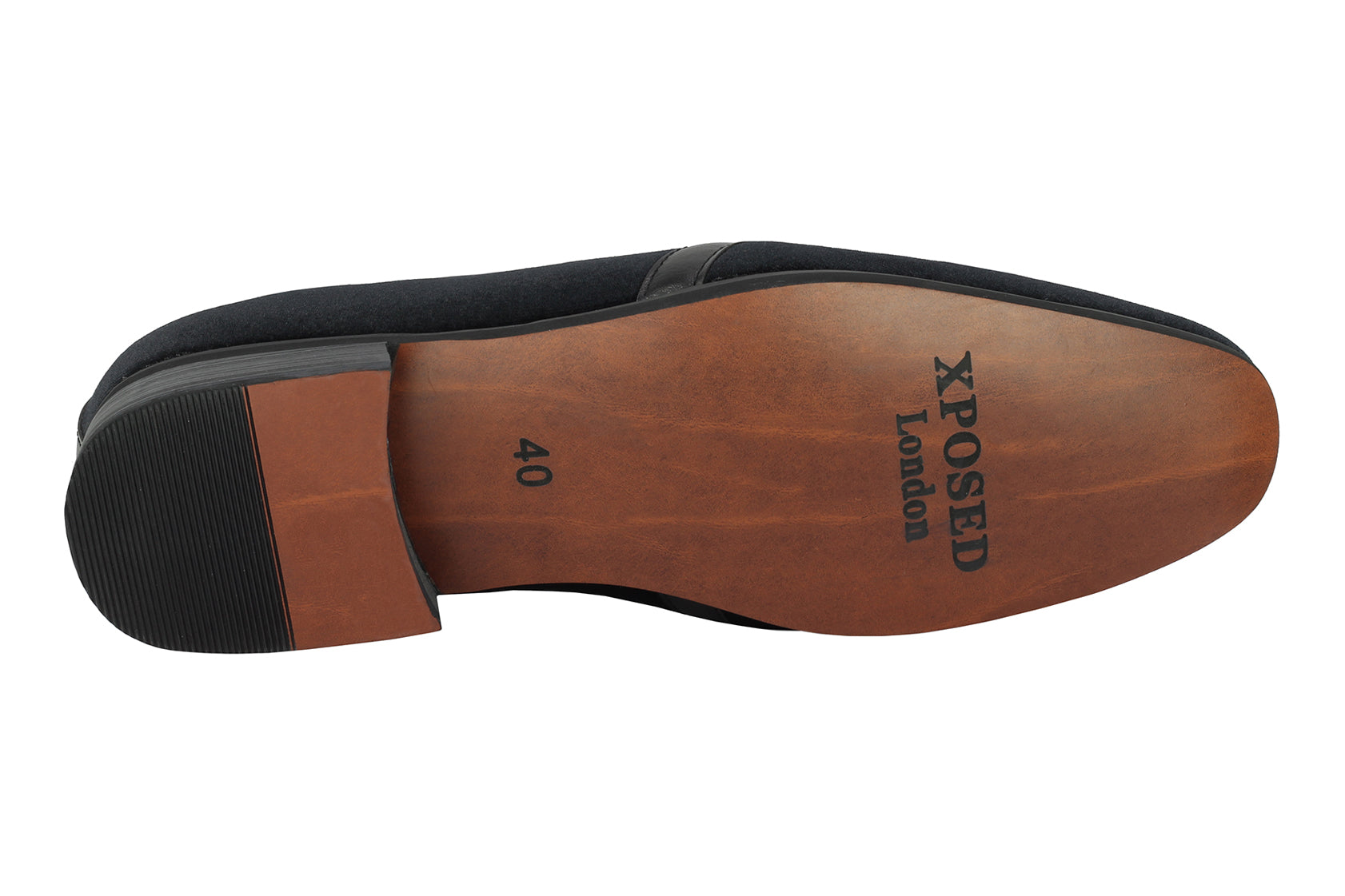 FAUX LEATHER VELVET LOAFERS WITH BUCKLE