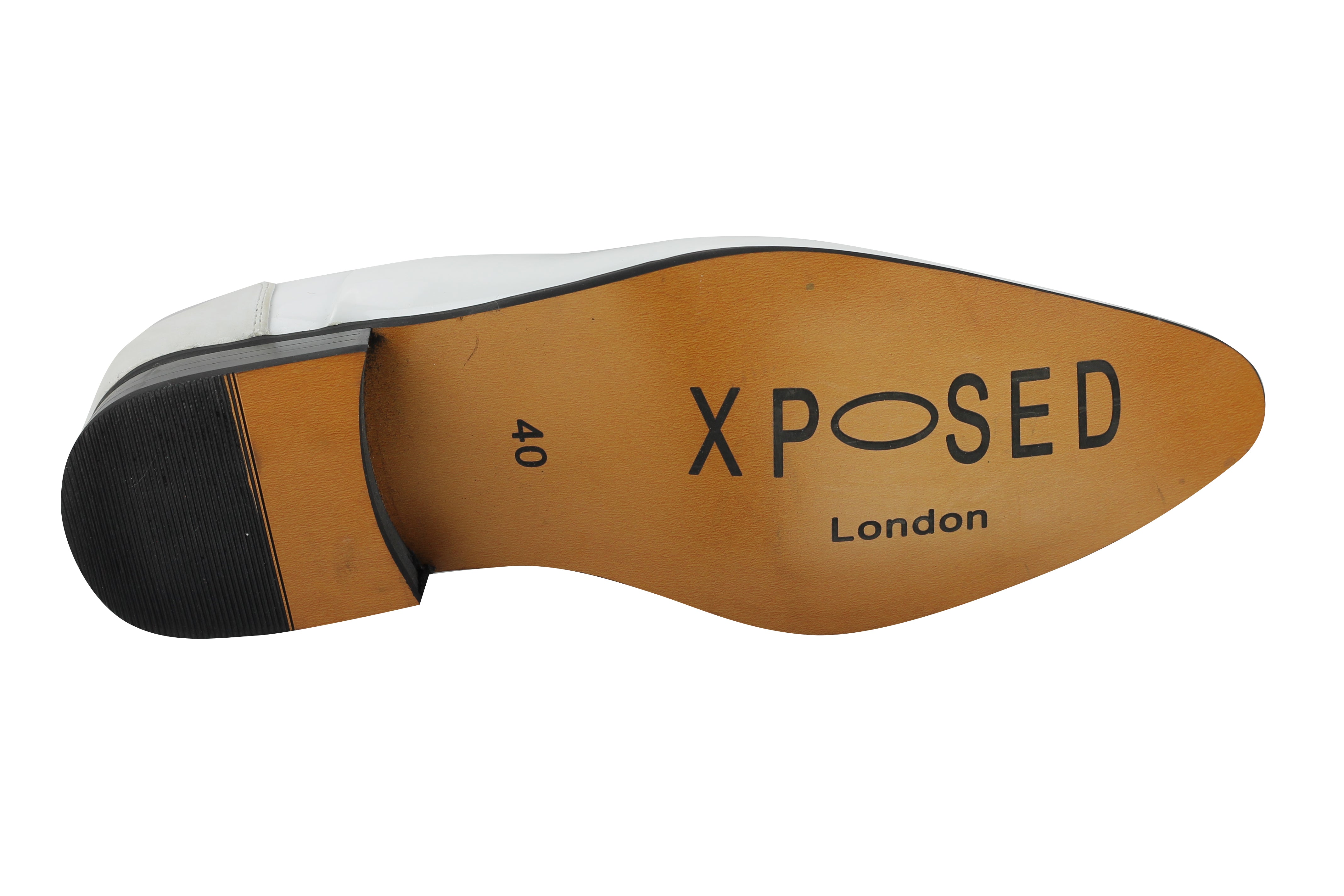 SHINY FAUX LEATHER FORMAL LACE UP SHOES