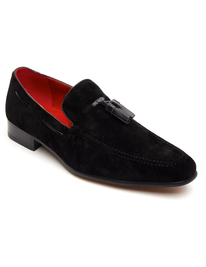 BLACK SUEDE FAUX LEATHER SHOES